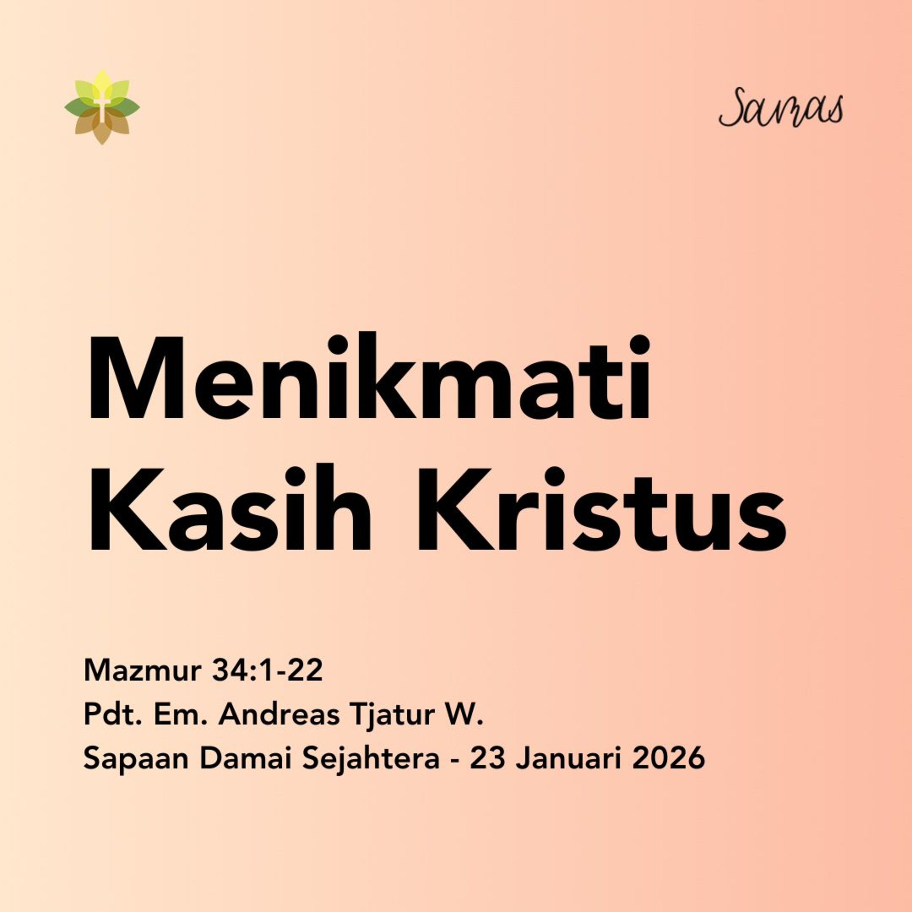 Menikmati Kasih Kristus episode artwork