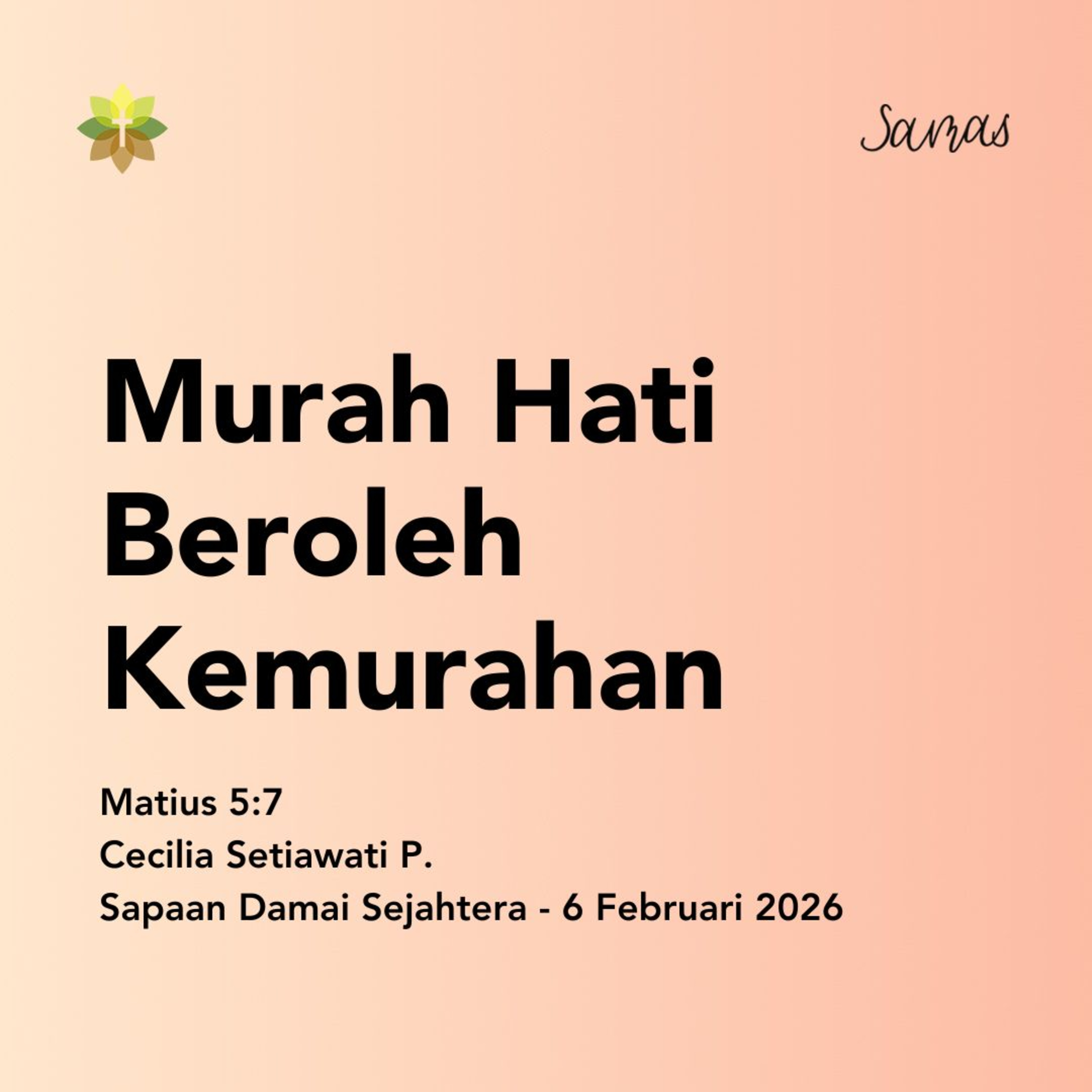 Murah Hati Beroleh Kemurahan episode artwork