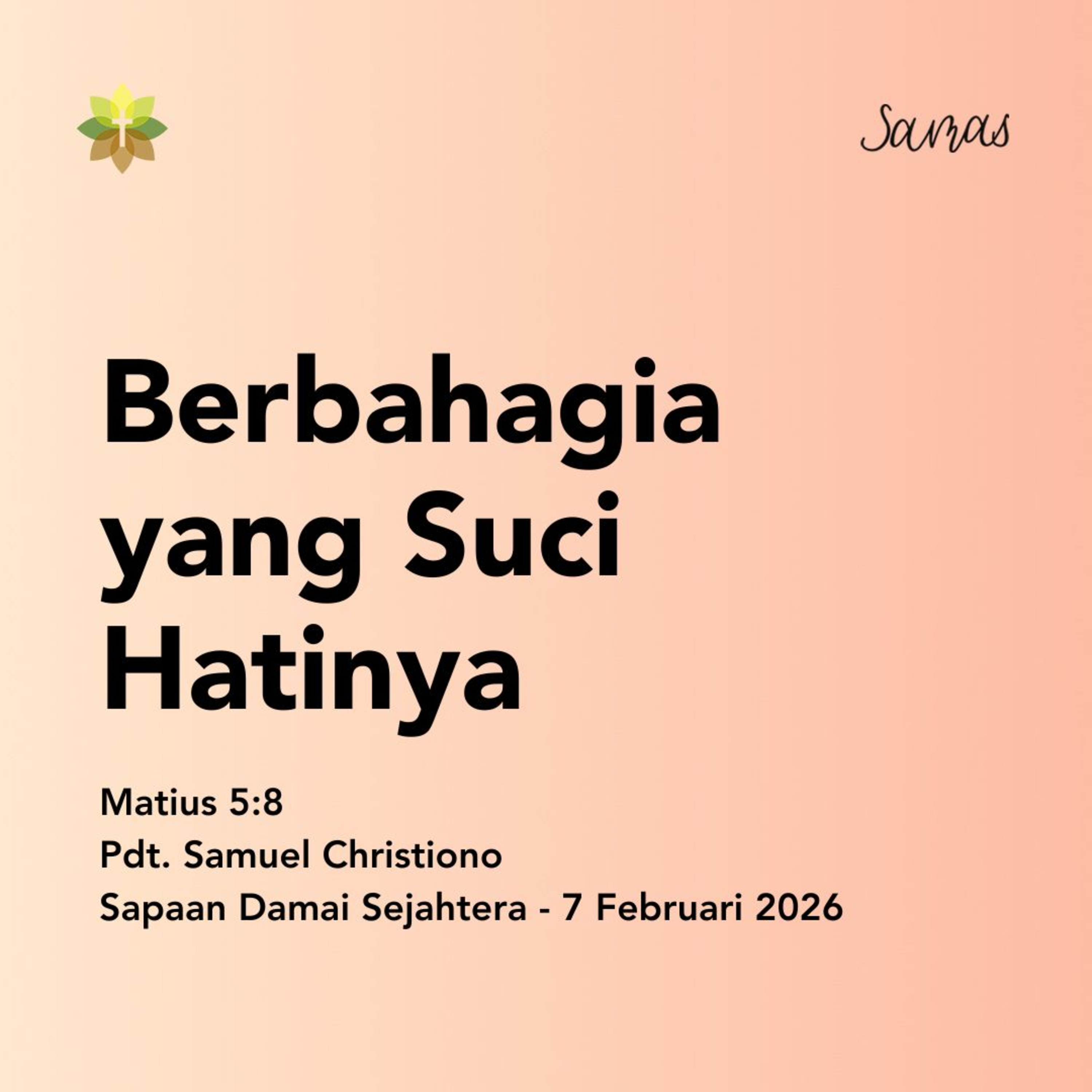 Berbahagia yang Suci Hatinya episode artwork