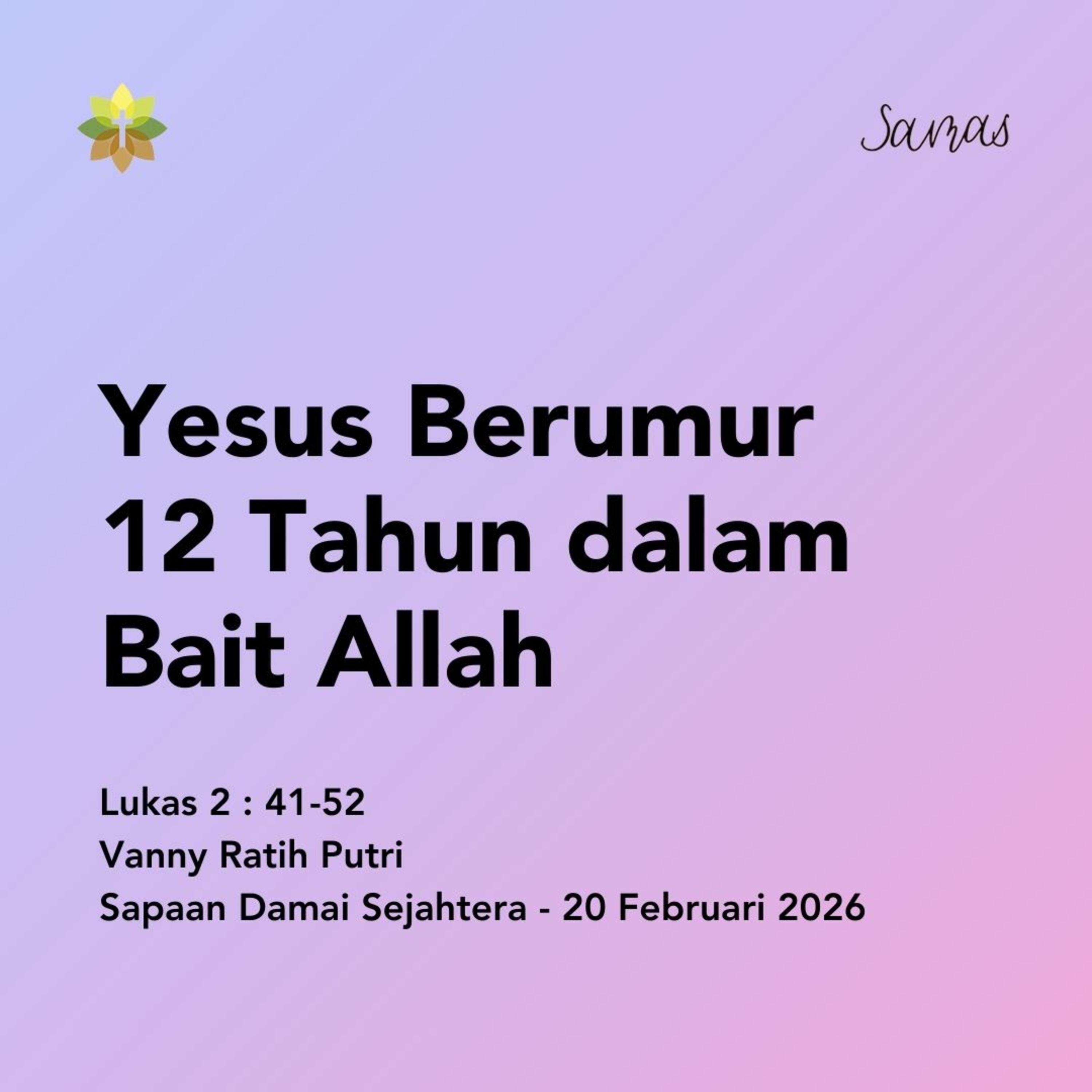 Yesus Berumur 12 Tahun dalam Bait Allah episode artwork