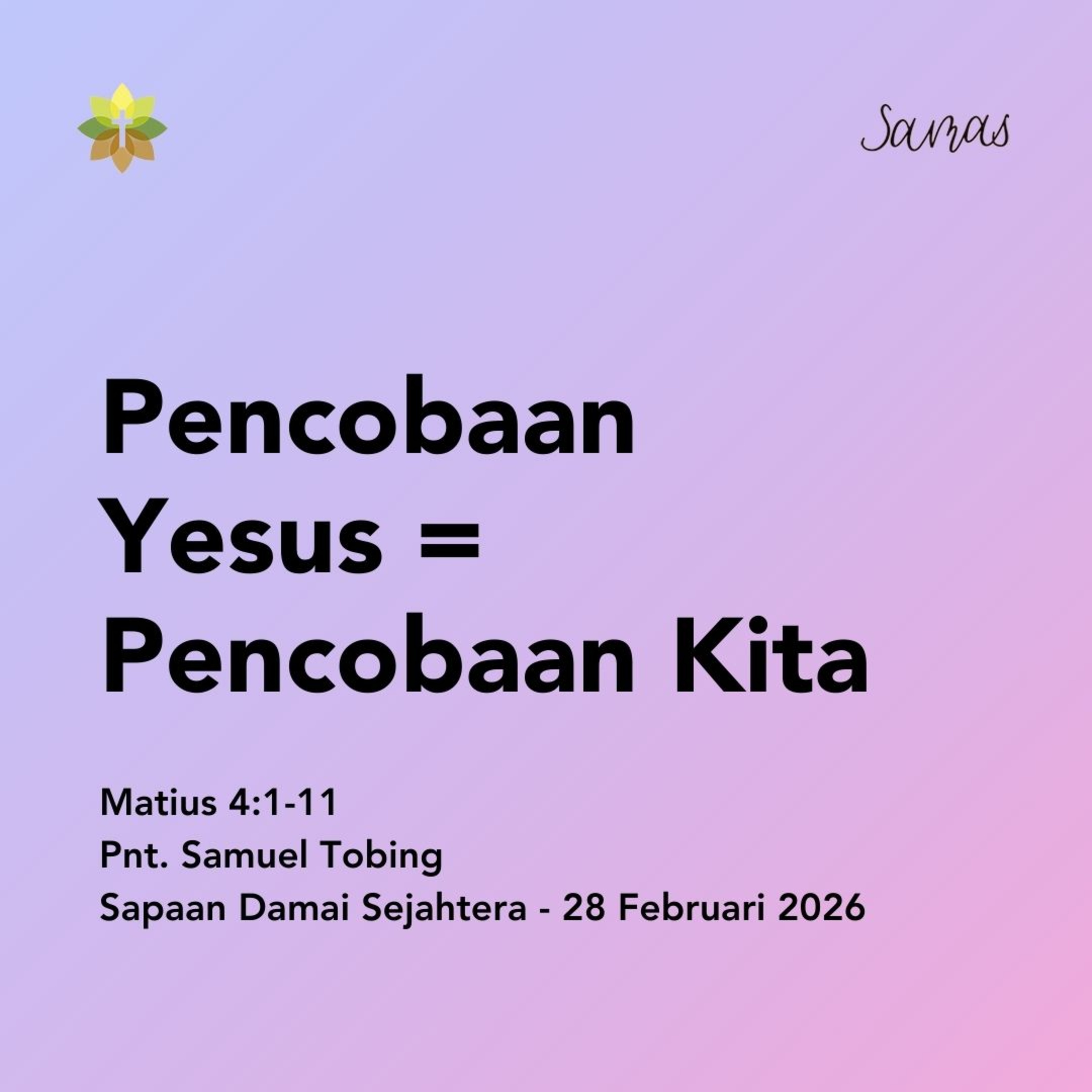 Pencobaan Yesus = Pencobaan Kita episode artwork
