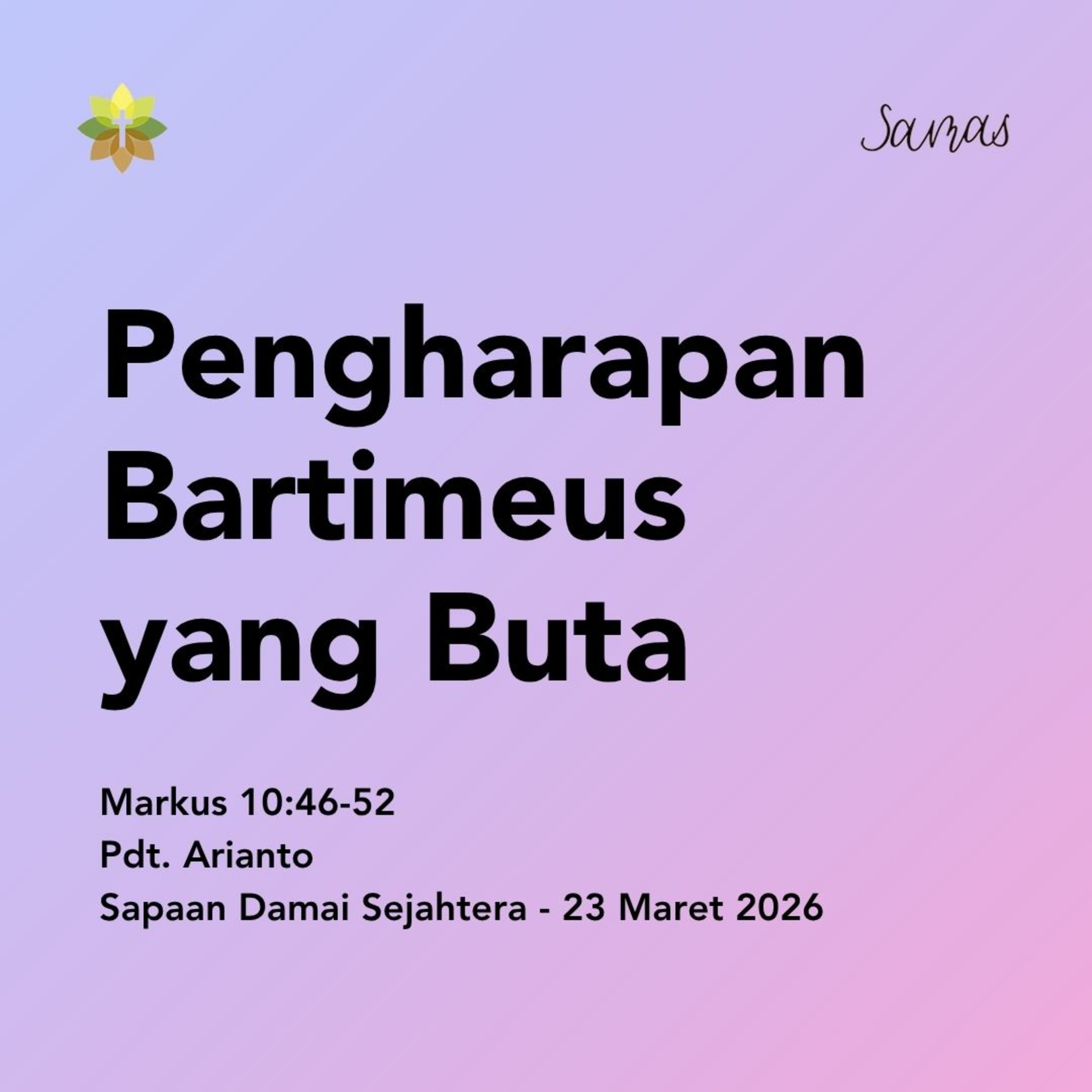 Pengharapan Bartimeus yang Buta  episode artwork