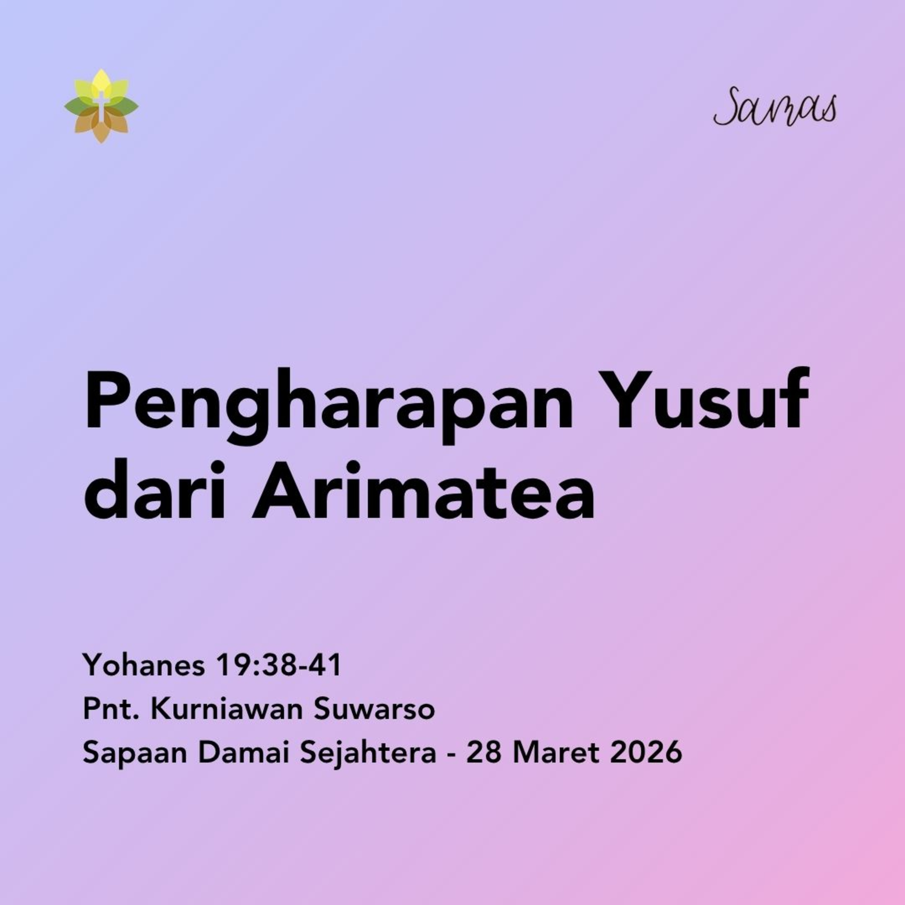 Pengharapan Yusuf dari Arimatea episode artwork