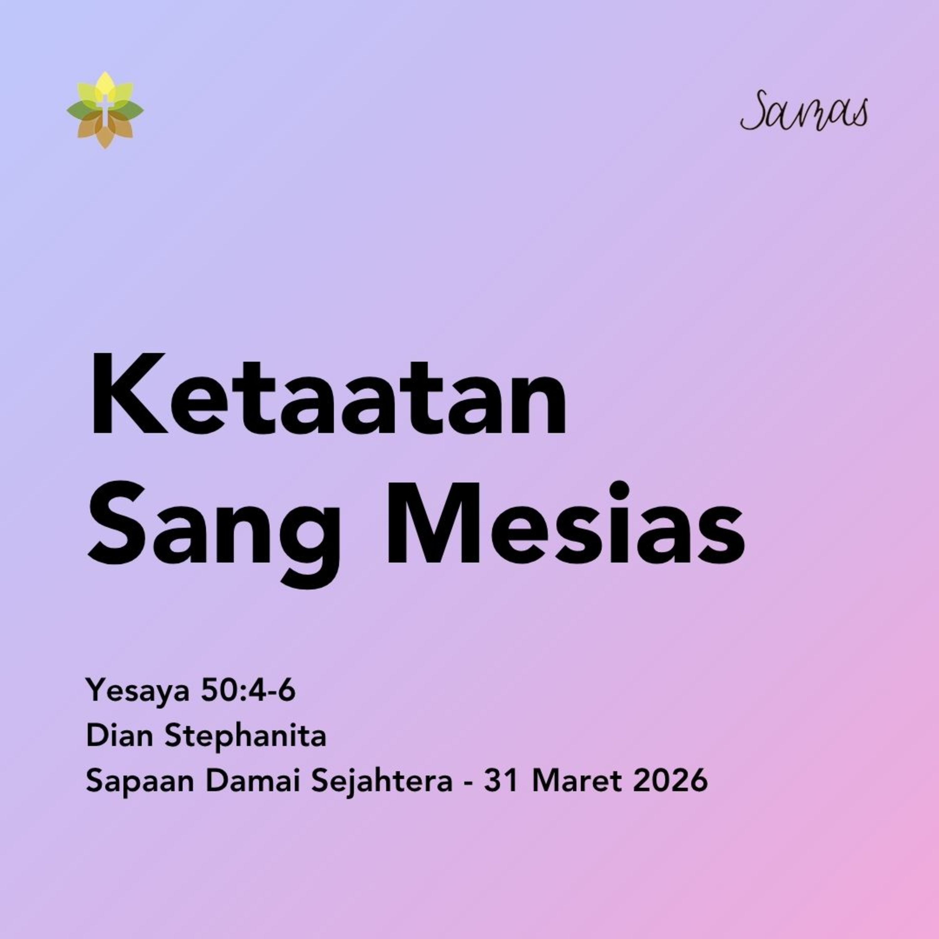 Ketaatan Sang Mesias episode artwork