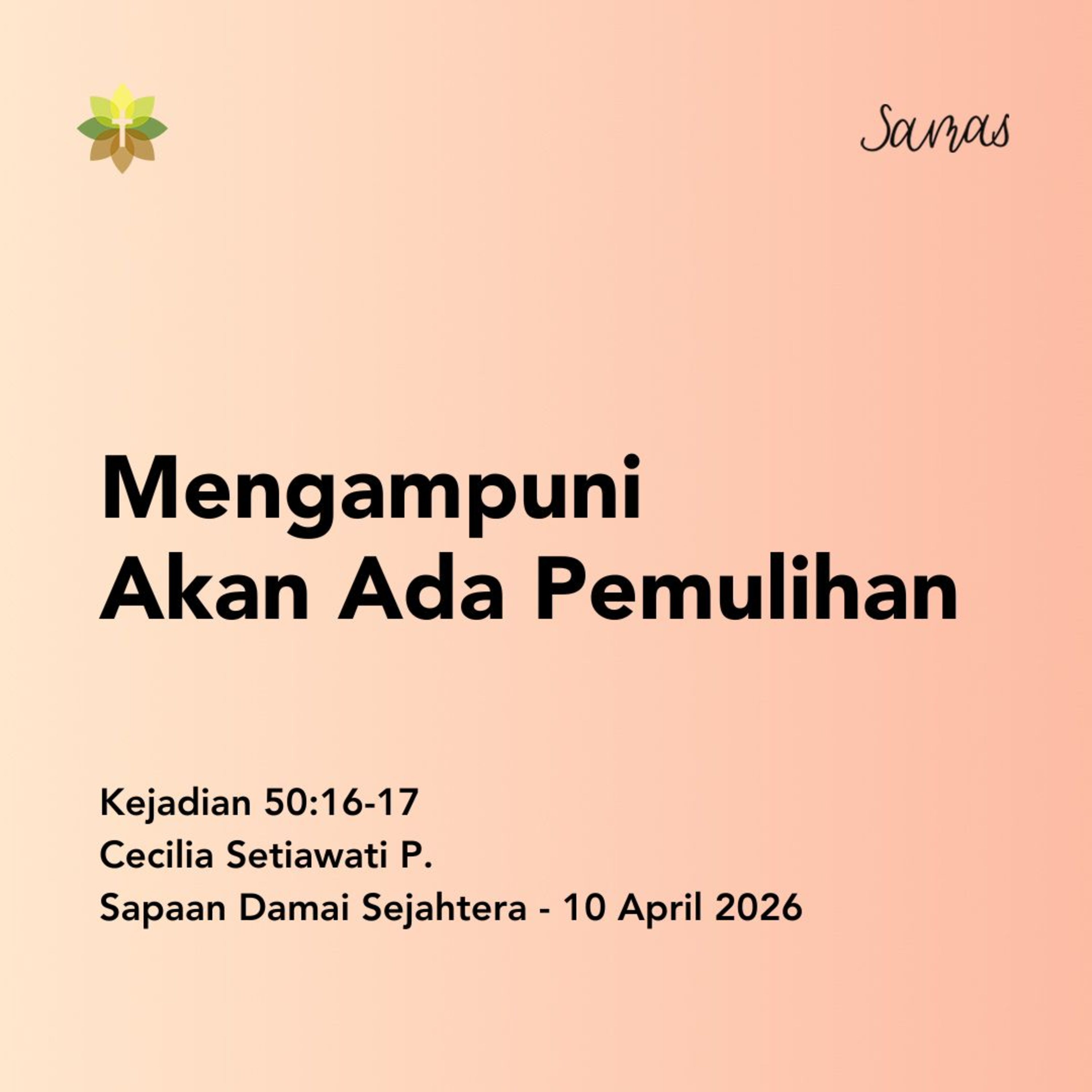 Mengampuni Akan Ada Pemulihan episode artwork