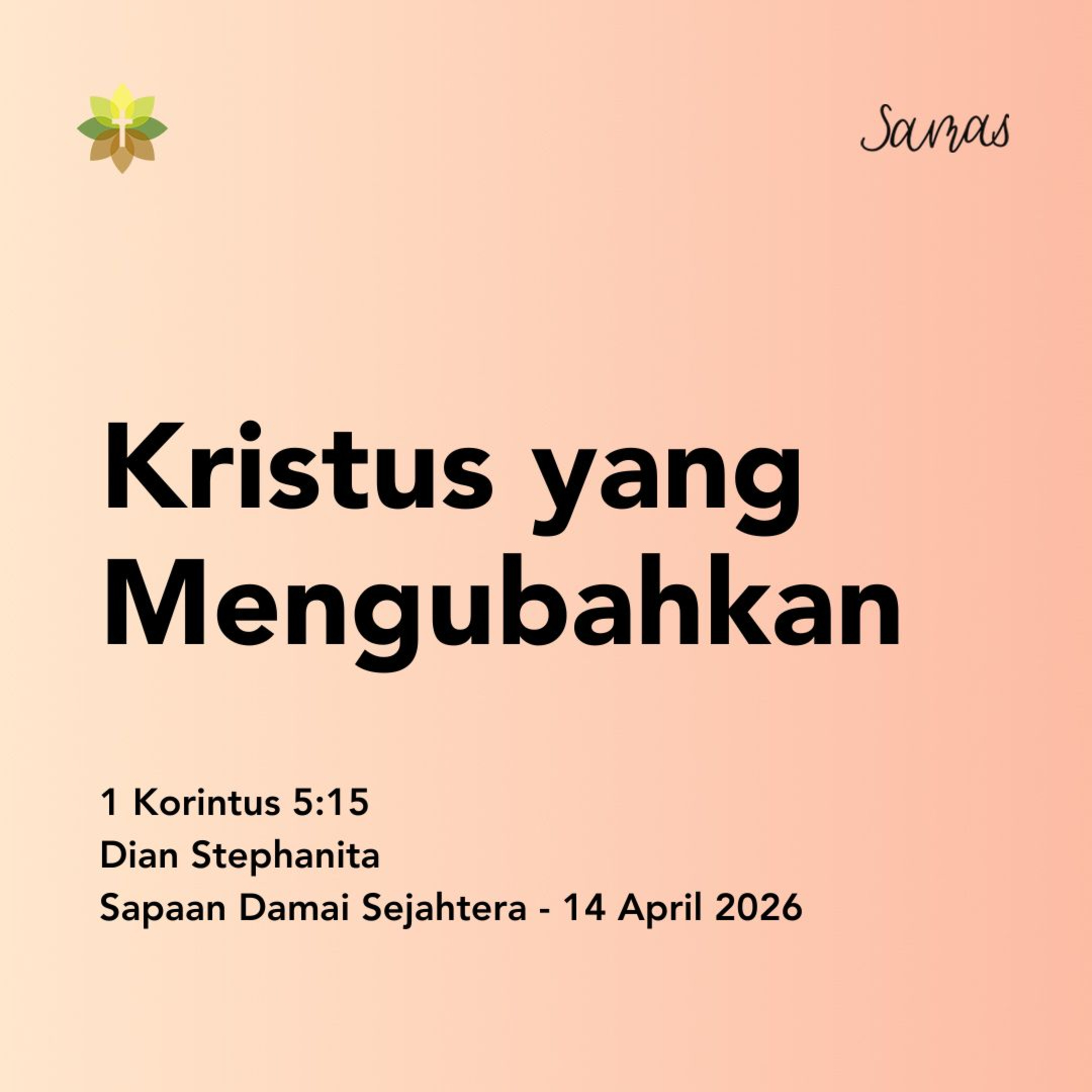 Kristus yang Mengubahkan episode artwork