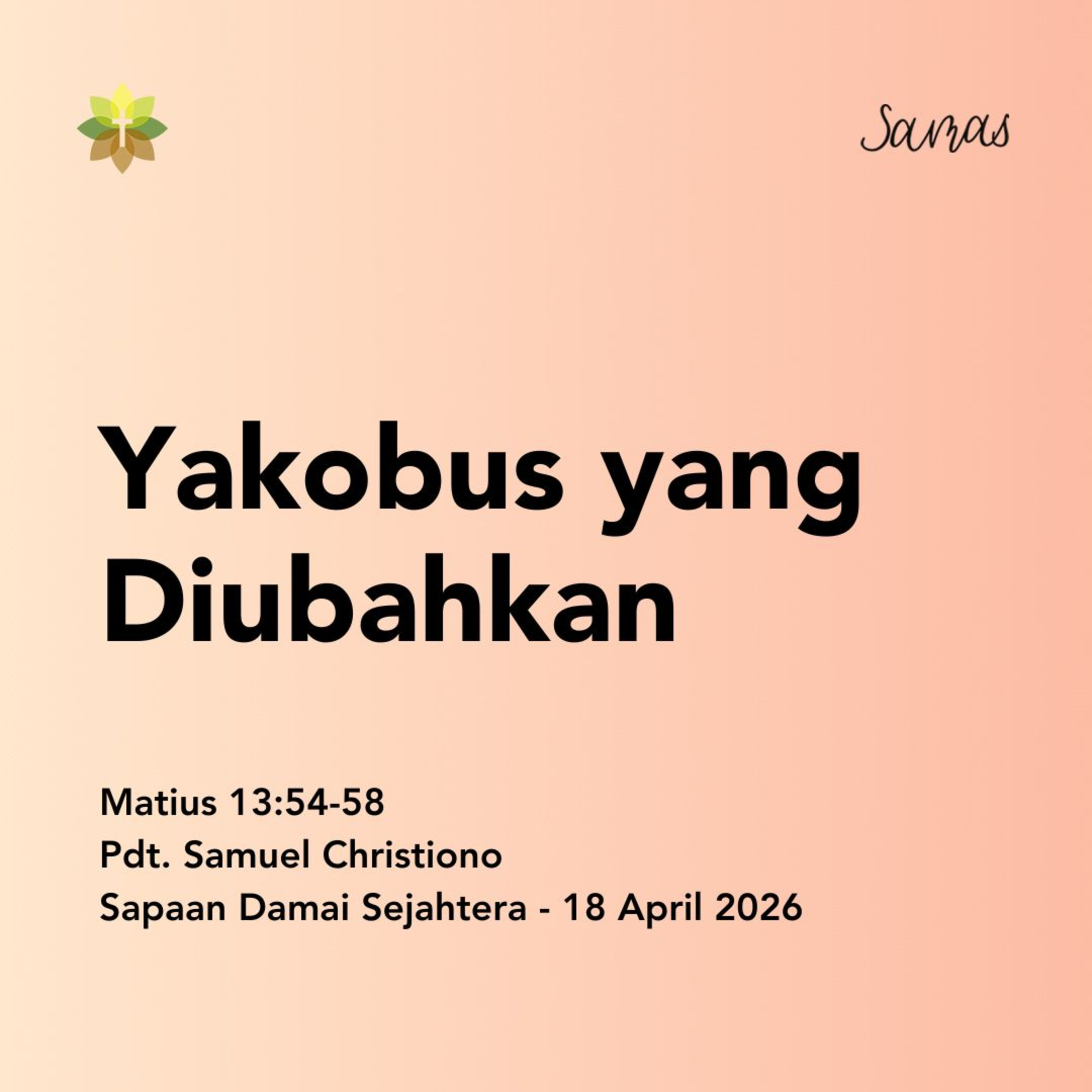 Yakobus yang Diubahkan episode artwork