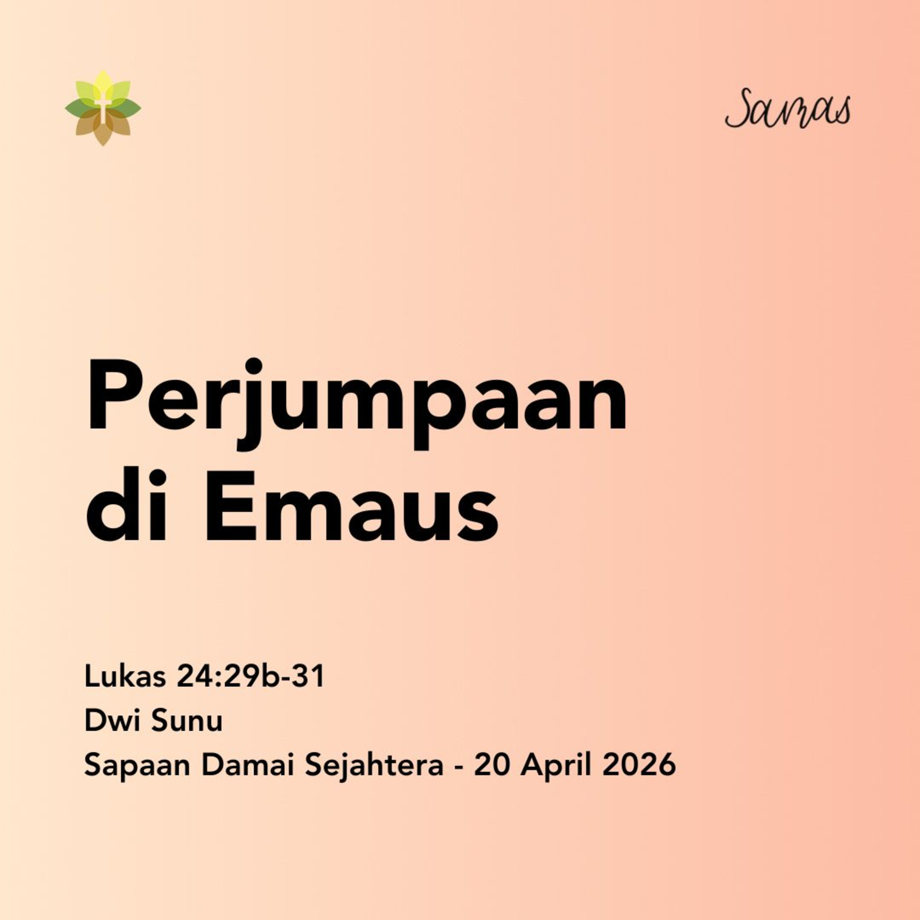 Perjumpaan di Emaus episode artwork