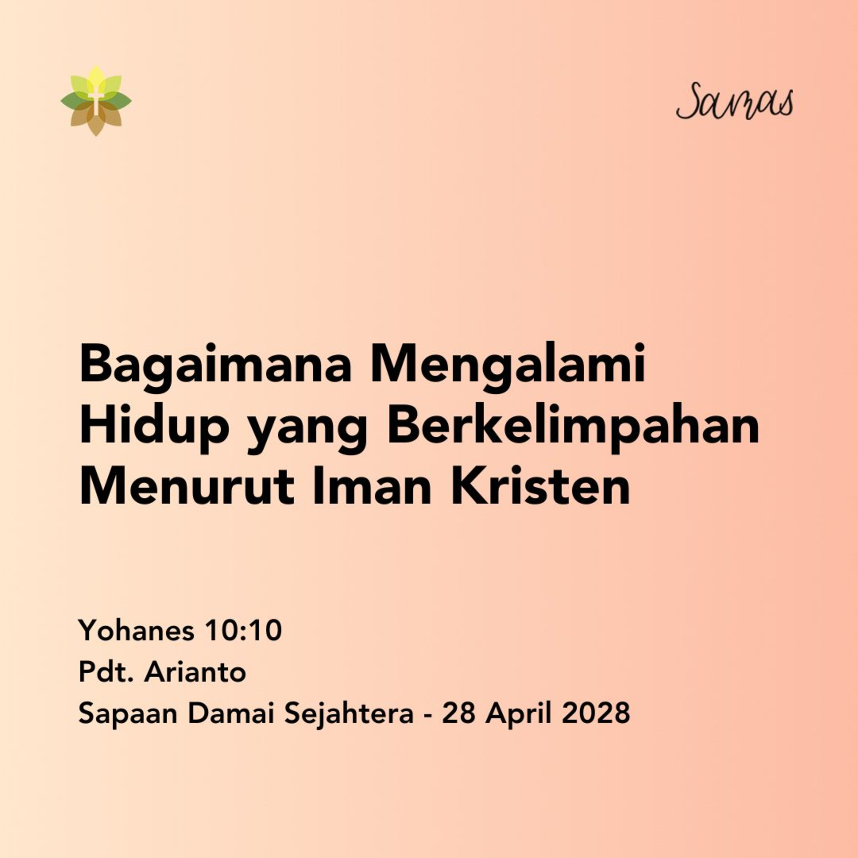 Bagaimana Mengalami Hidup yang Berkelimpahan Menurut Iman Kristen  episode artwork