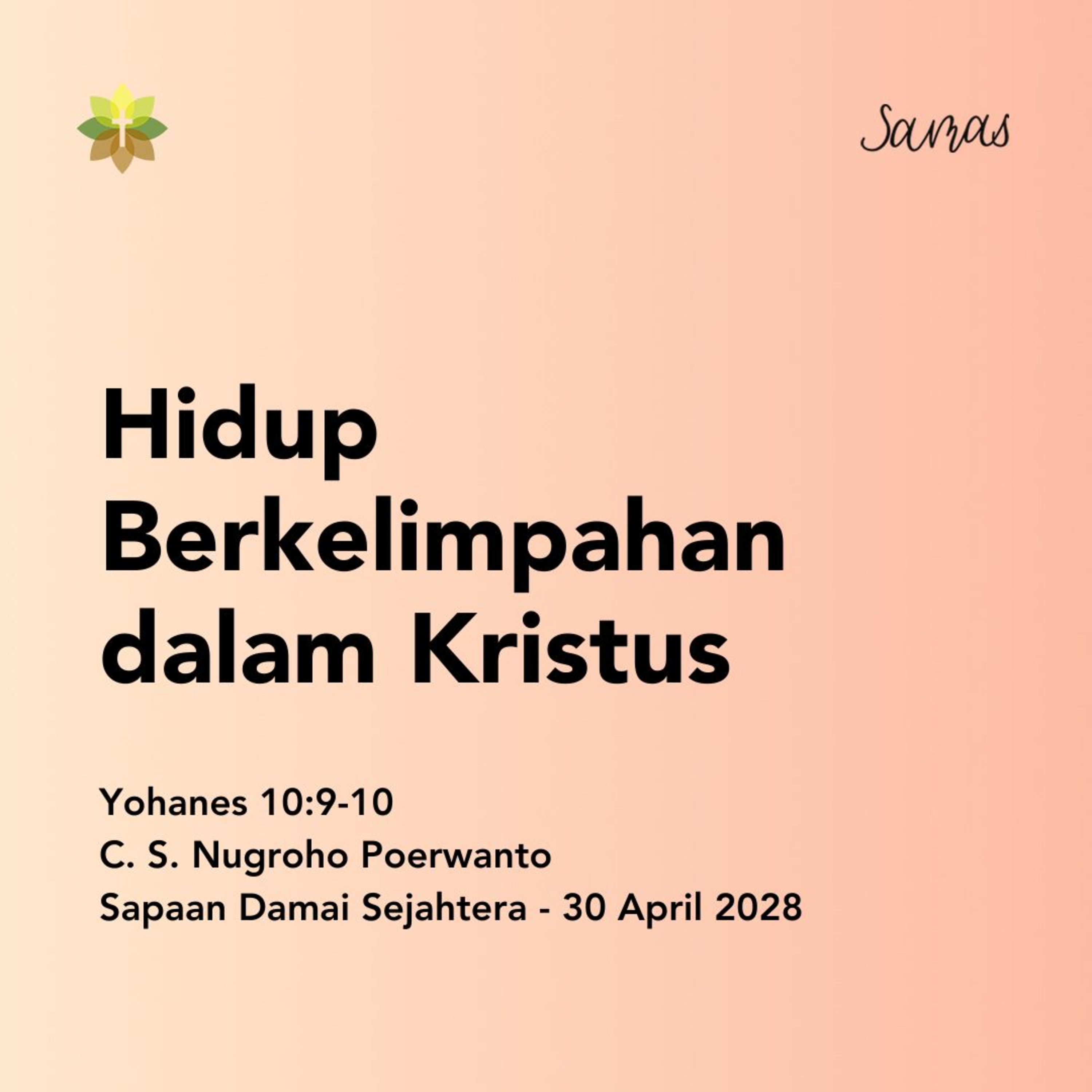 Hidup Berkelimpahan dalam Kristus episode artwork