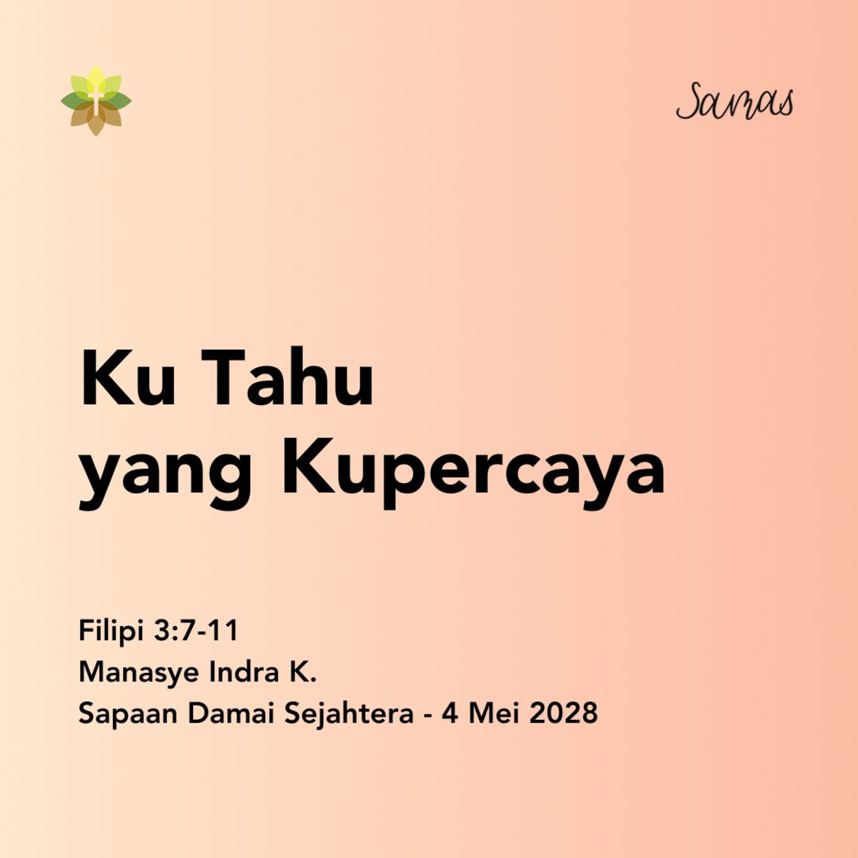 Ku Tahu yang Kupercaya episode artwork