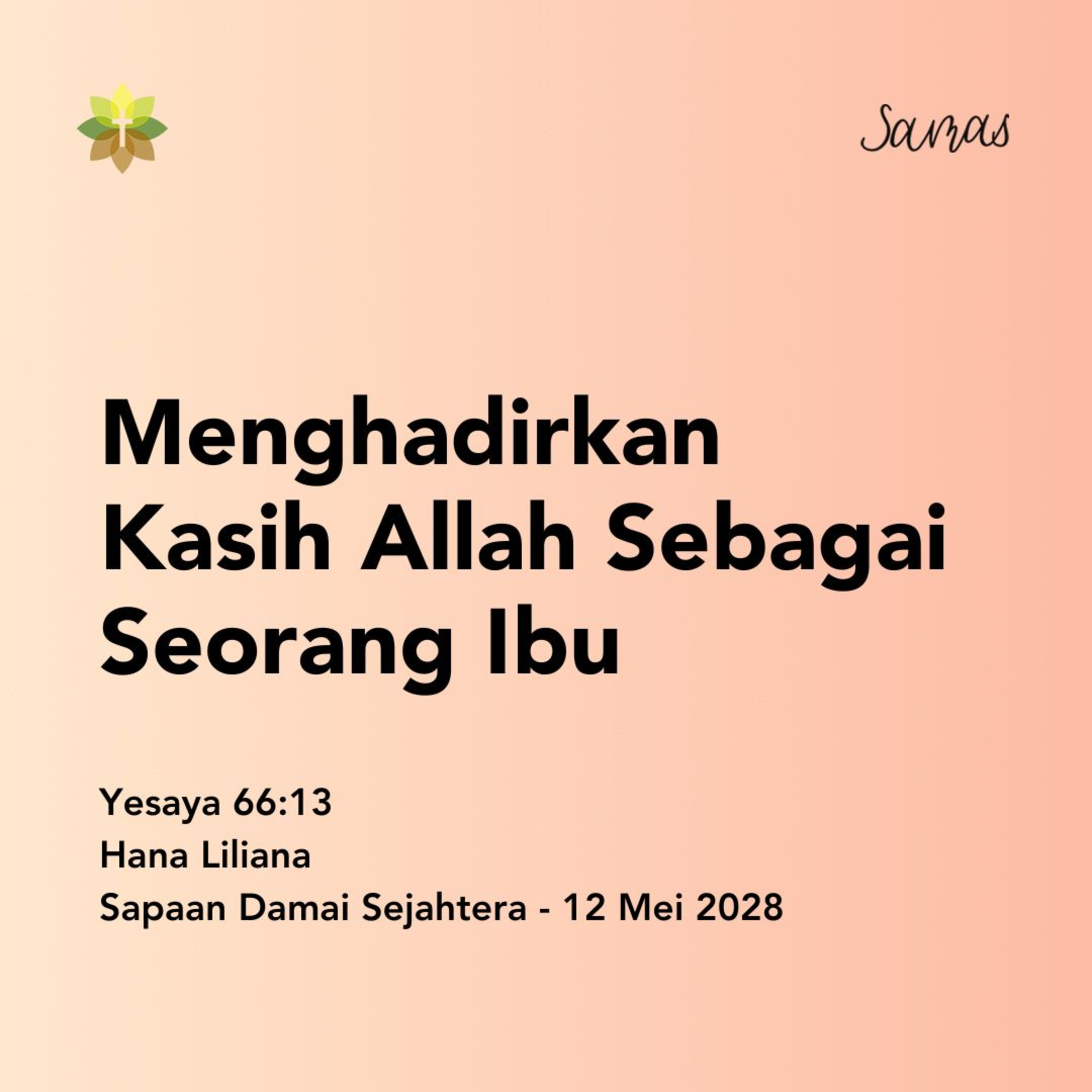 Menghadirkan Kasih Allah Sebagai Seorang Ibu episode artwork