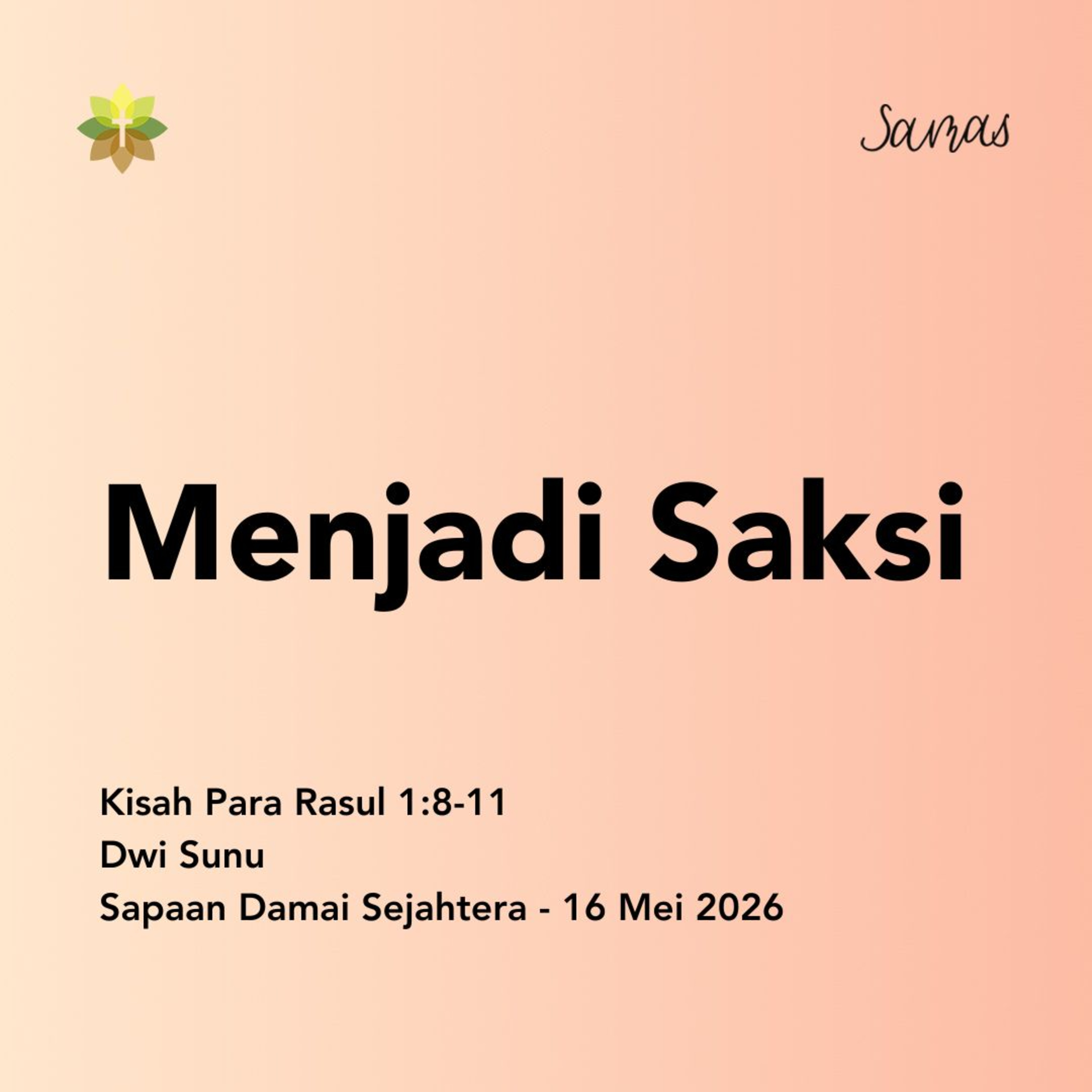 Menjadi Saksi episode artwork