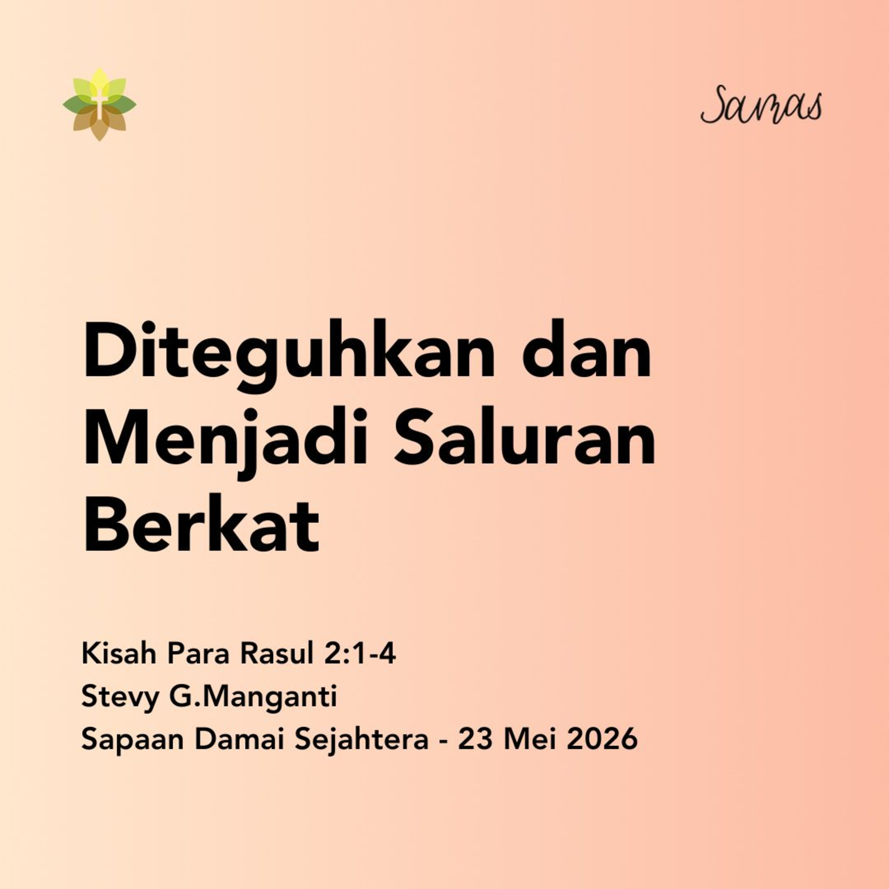 Diteguhkan dan Menjadi Saluran Berkat episode artwork