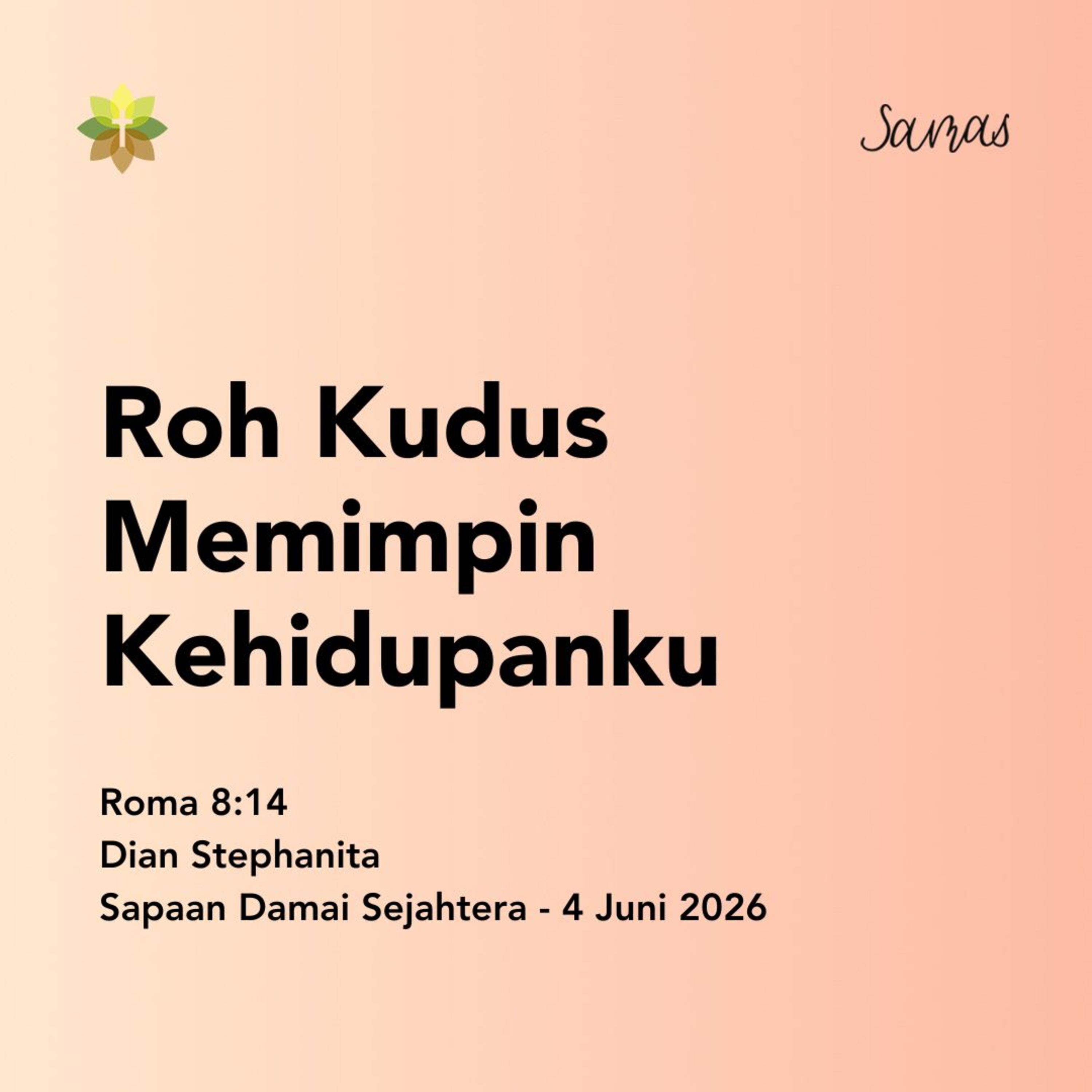 Roh Kudus Memimpin Kehidupanku episode artwork