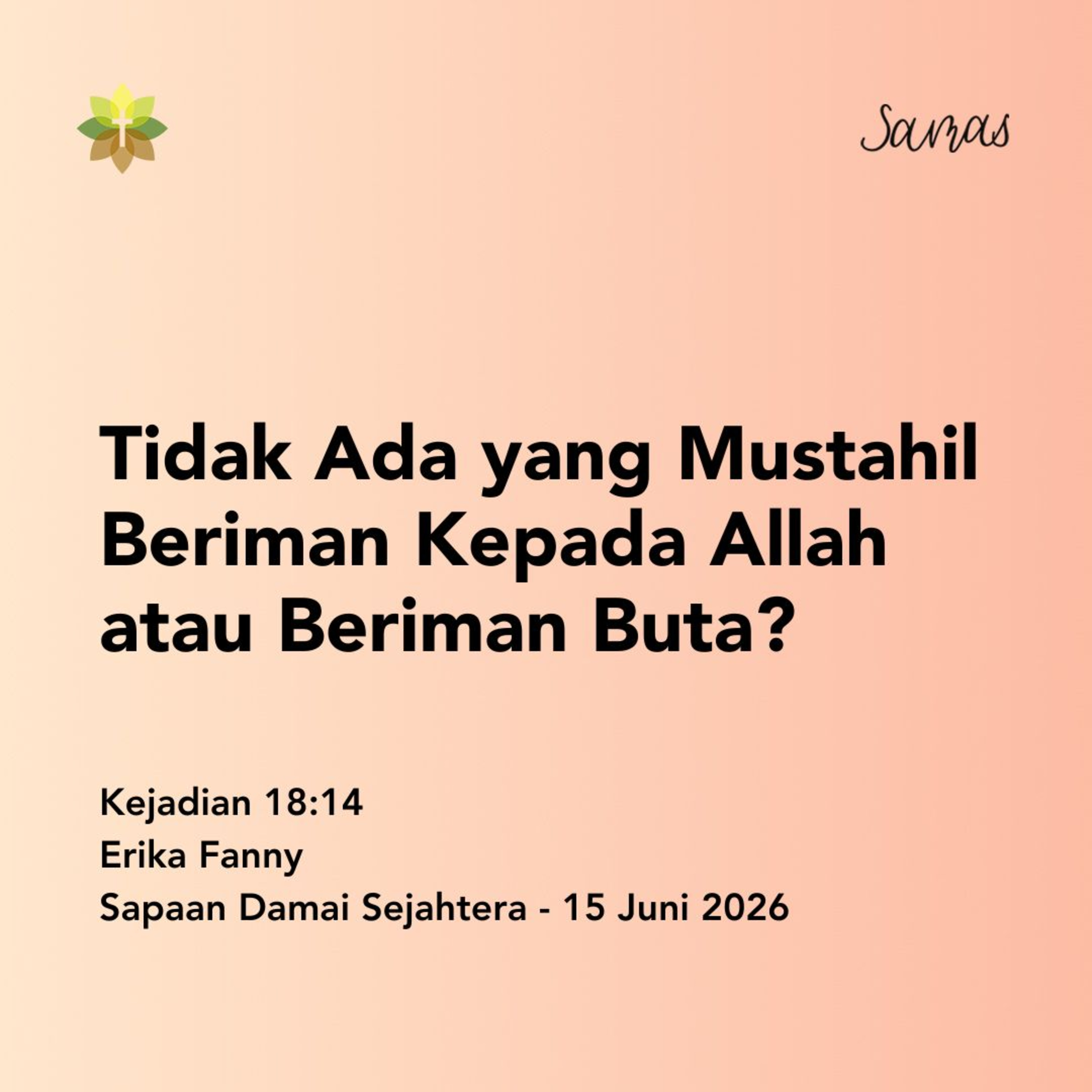 Tidak Ada yang Mustahil Beriman Kepada Allah atau Beriman Buta? episode artwork