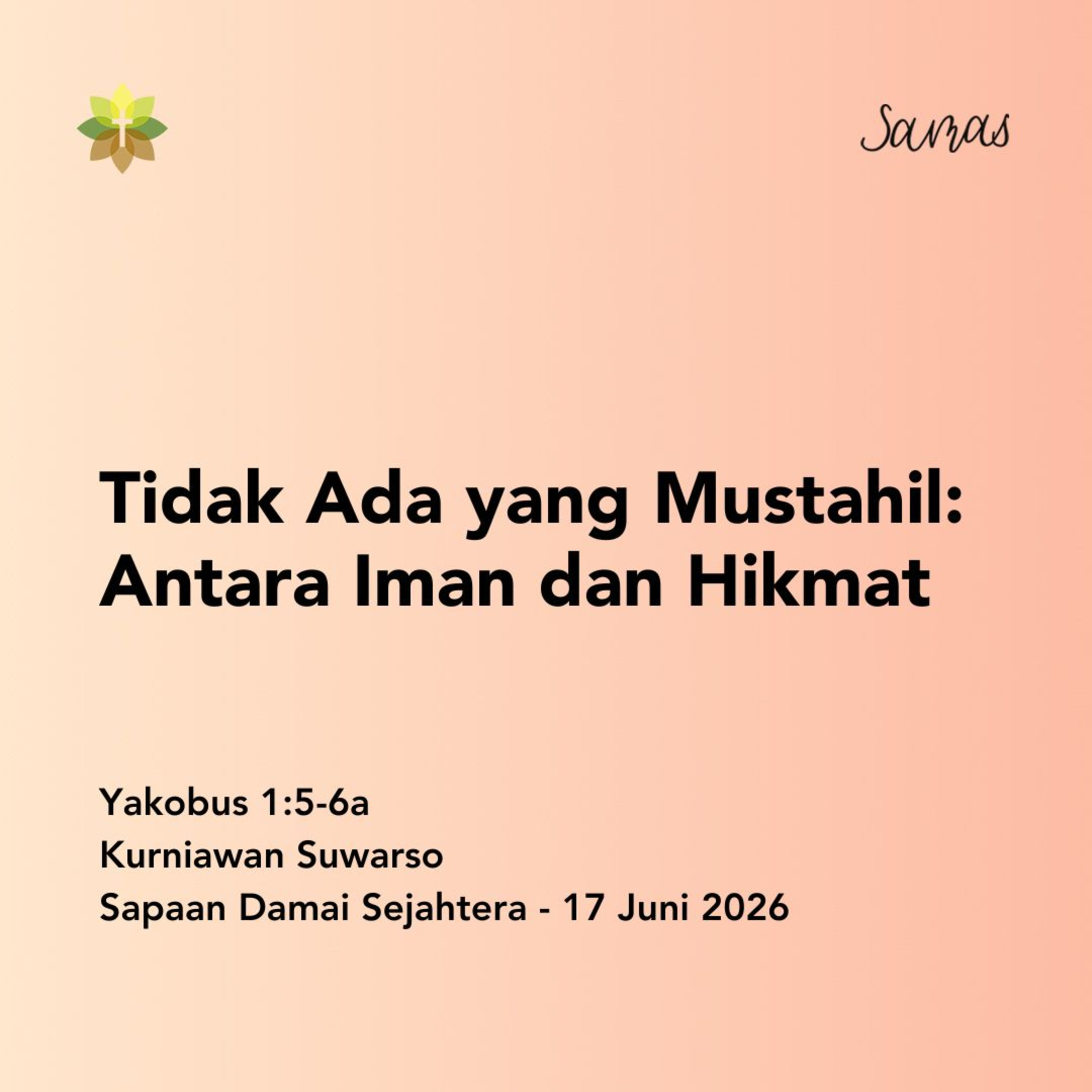 Tidak Ada yang Mustahil: Antara Iman dan Hikmat episode artwork