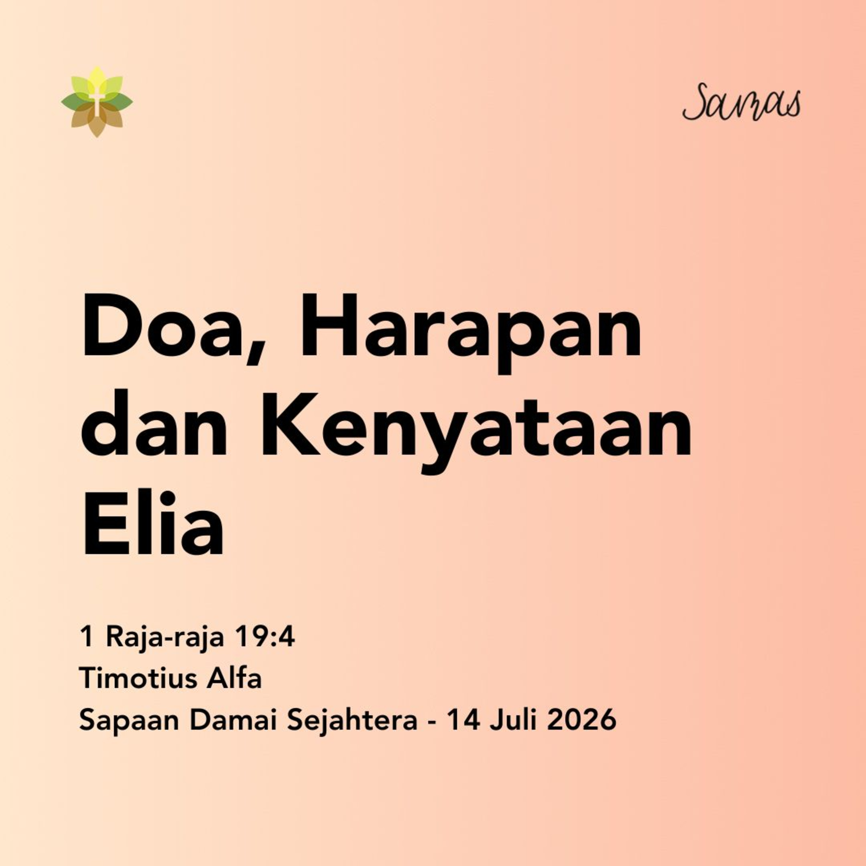 Doa, Harapan dan Kenyataan Elia episode artwork
