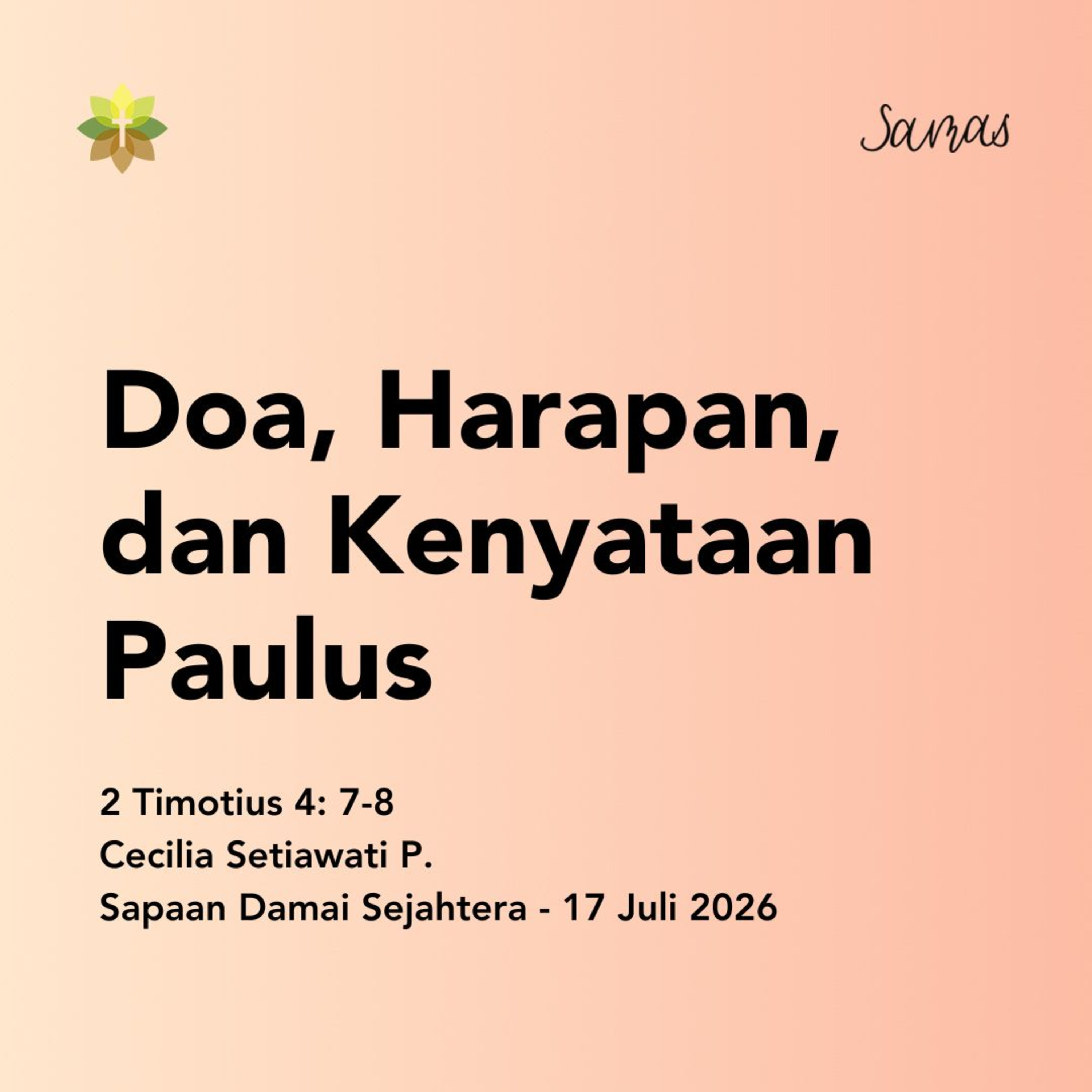 Doa, Harapan, dan Kenyataan Paulus episode artwork