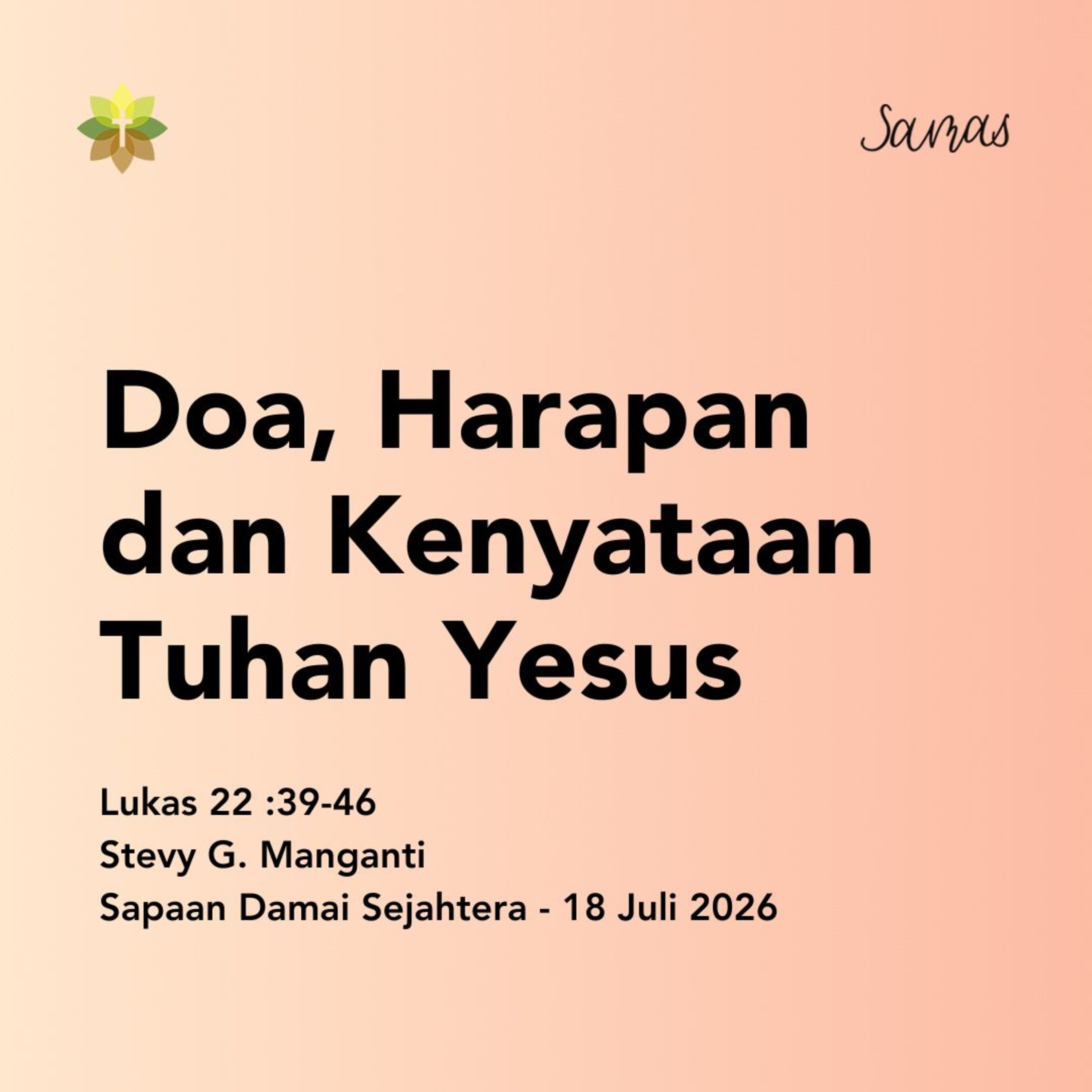 Doa, Harapan dan Kenyataan Tuhan Yesus episode artwork