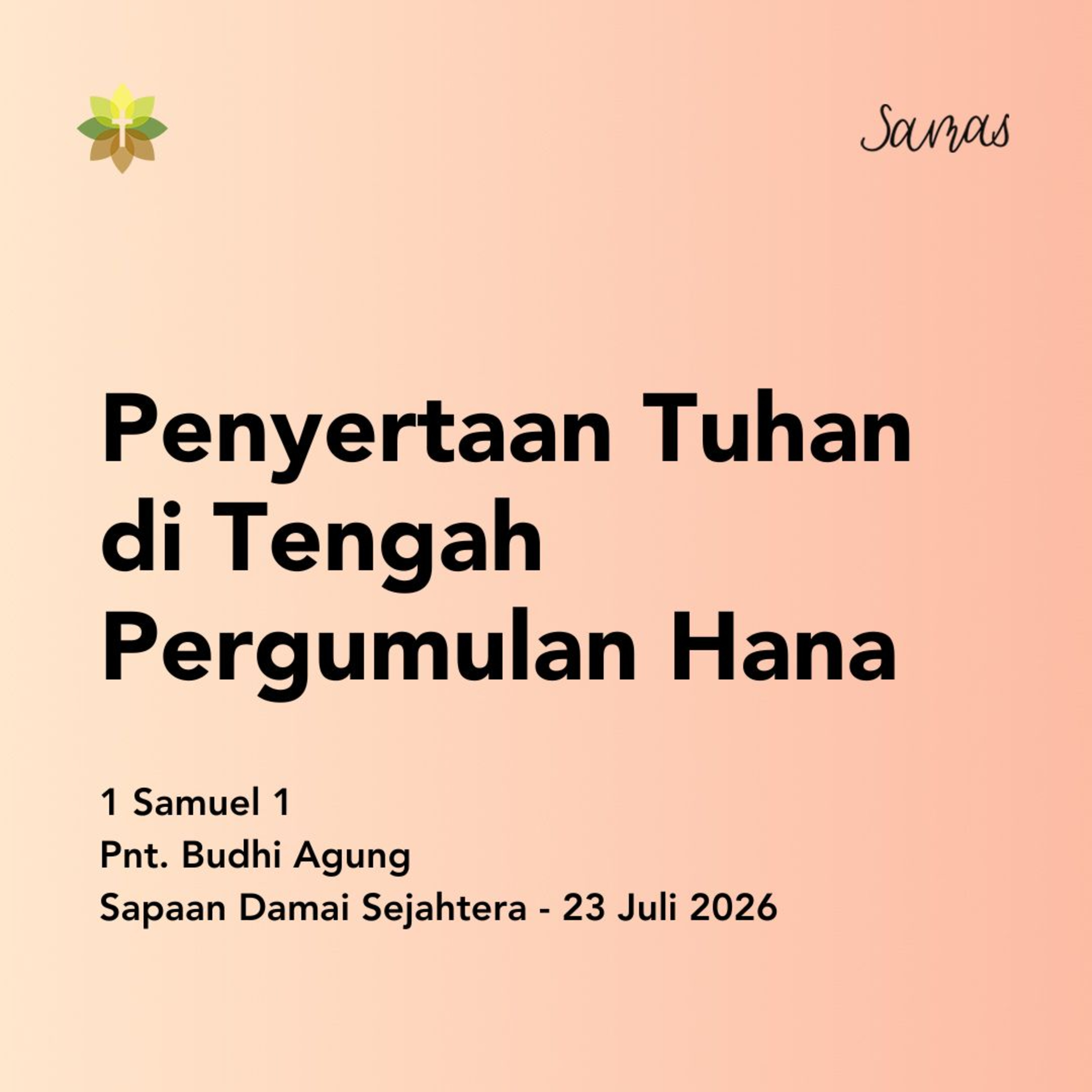 Penyertaan Tuhan di Tengah Pergumulan Hana episode artwork