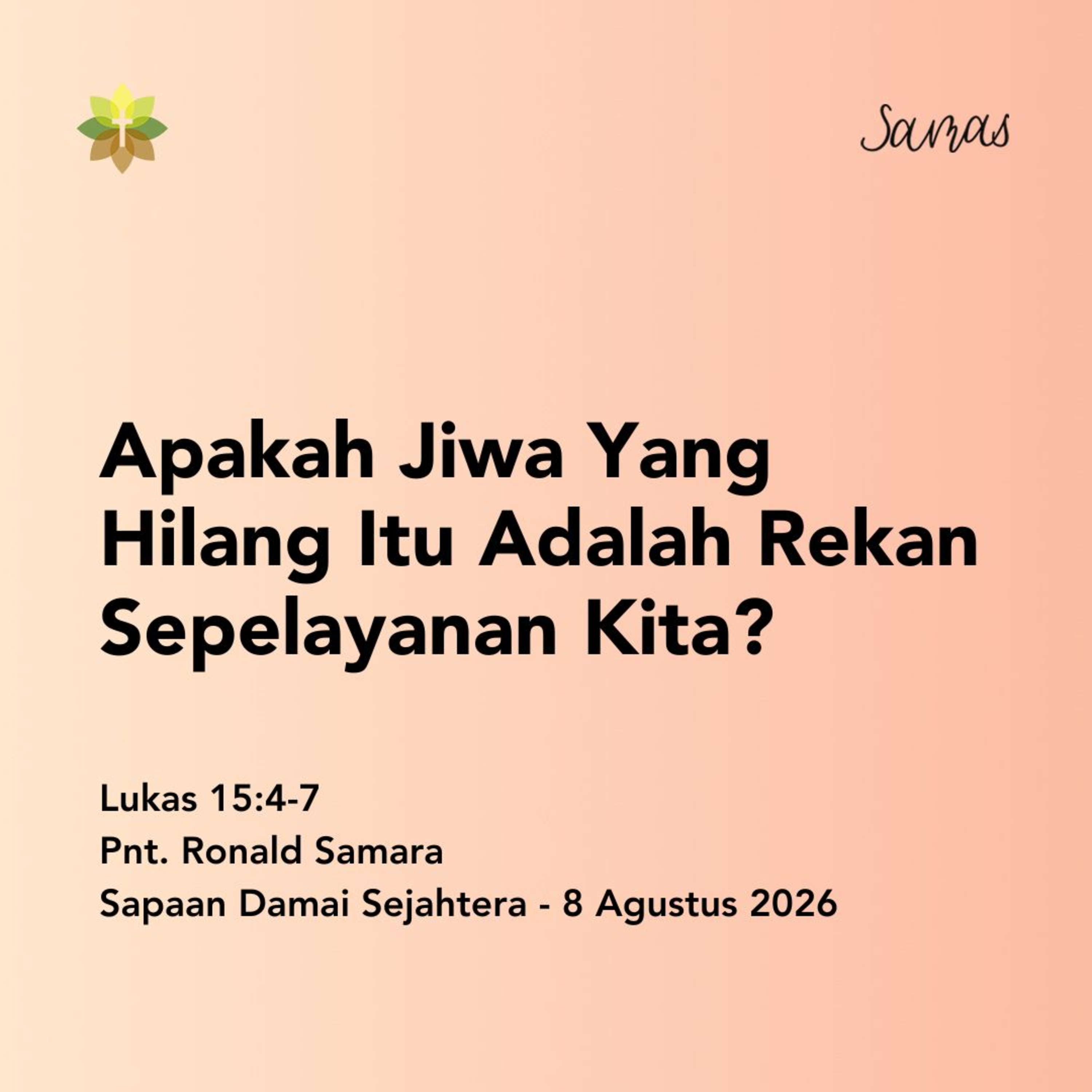 Apakah Jiwa Yang Hilang Itu Adalah Rekan Sepelayanan Kita? episode artwork