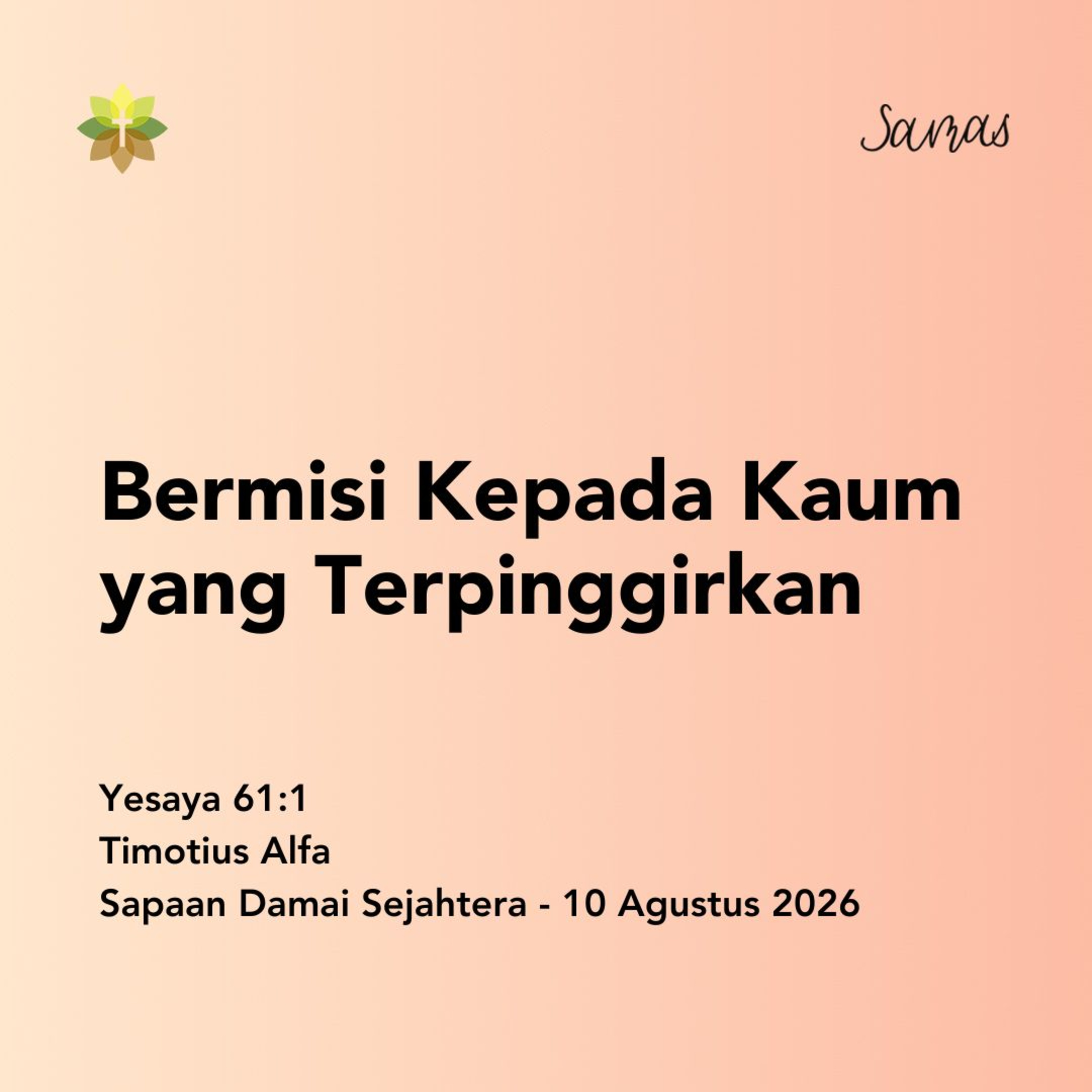 Bermisi Kepada Kaum yang Terpinggirkan  episode artwork
