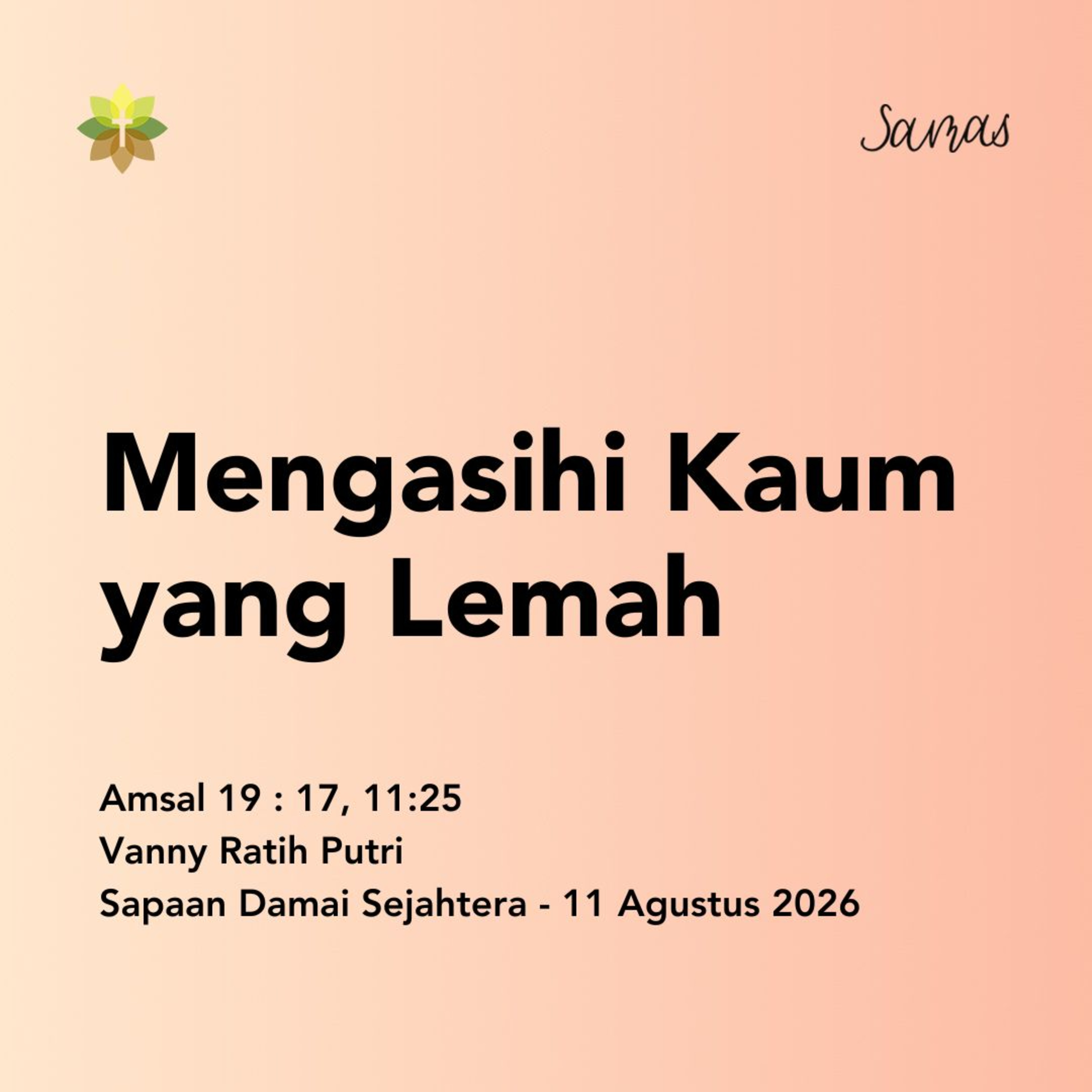 Mengasihi Kaum yang Lemah episode artwork