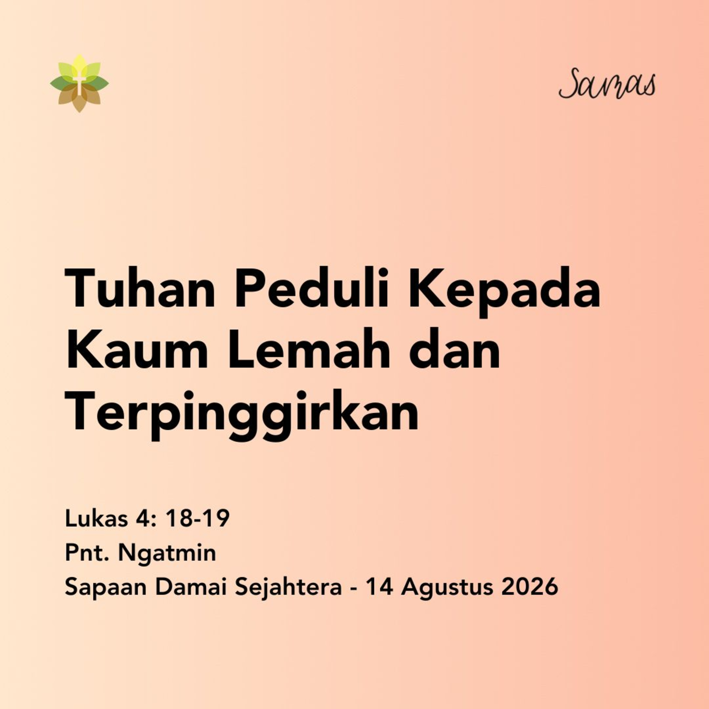 Tuhan Peduli Kepada Kaum Lemah dan Terpinggirkan episode artwork