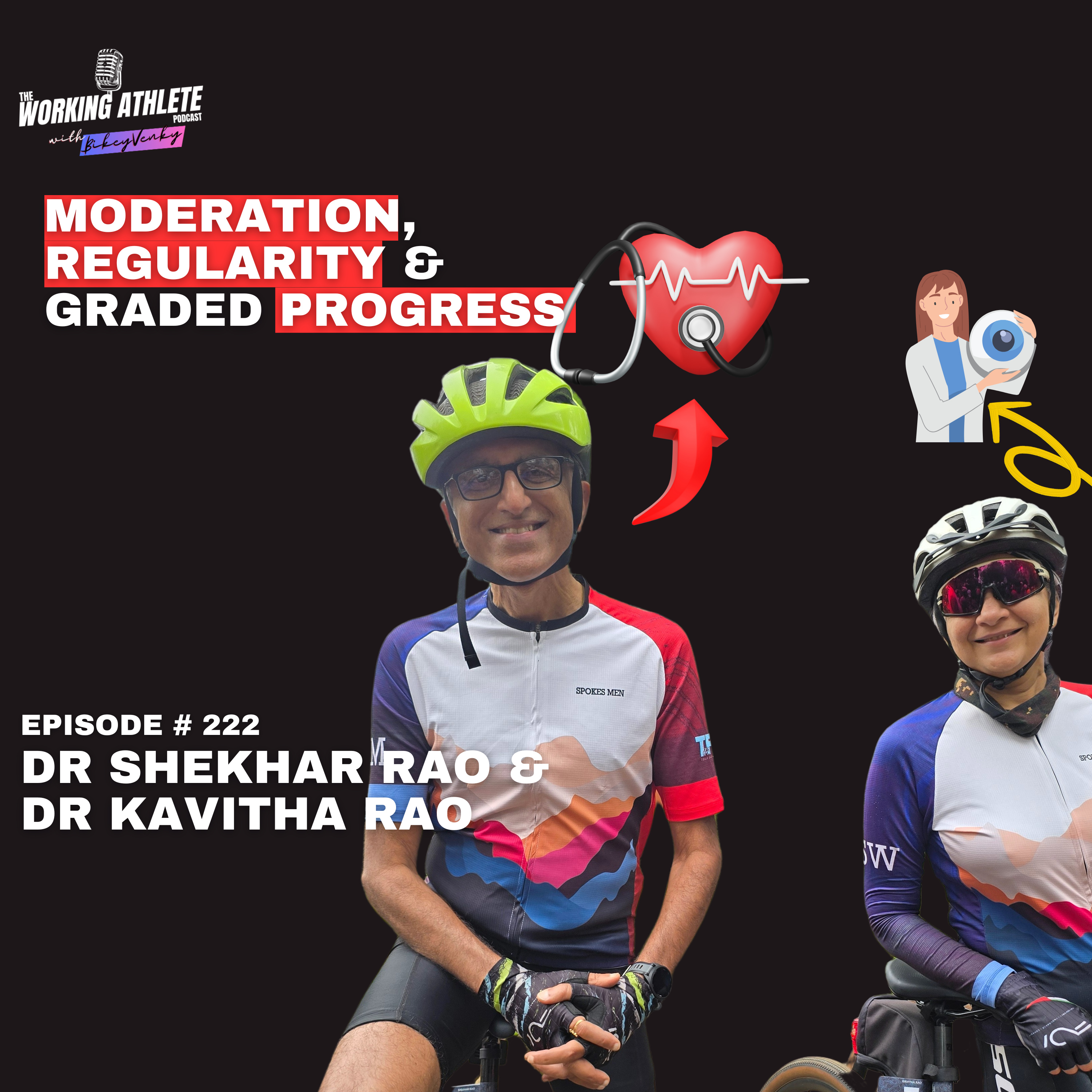 #222 Cycling, Heart & Eye Health with Heart Surgeon, Dr Shekhar Rao & Ophthalmologist, Dr Kavitha Rao