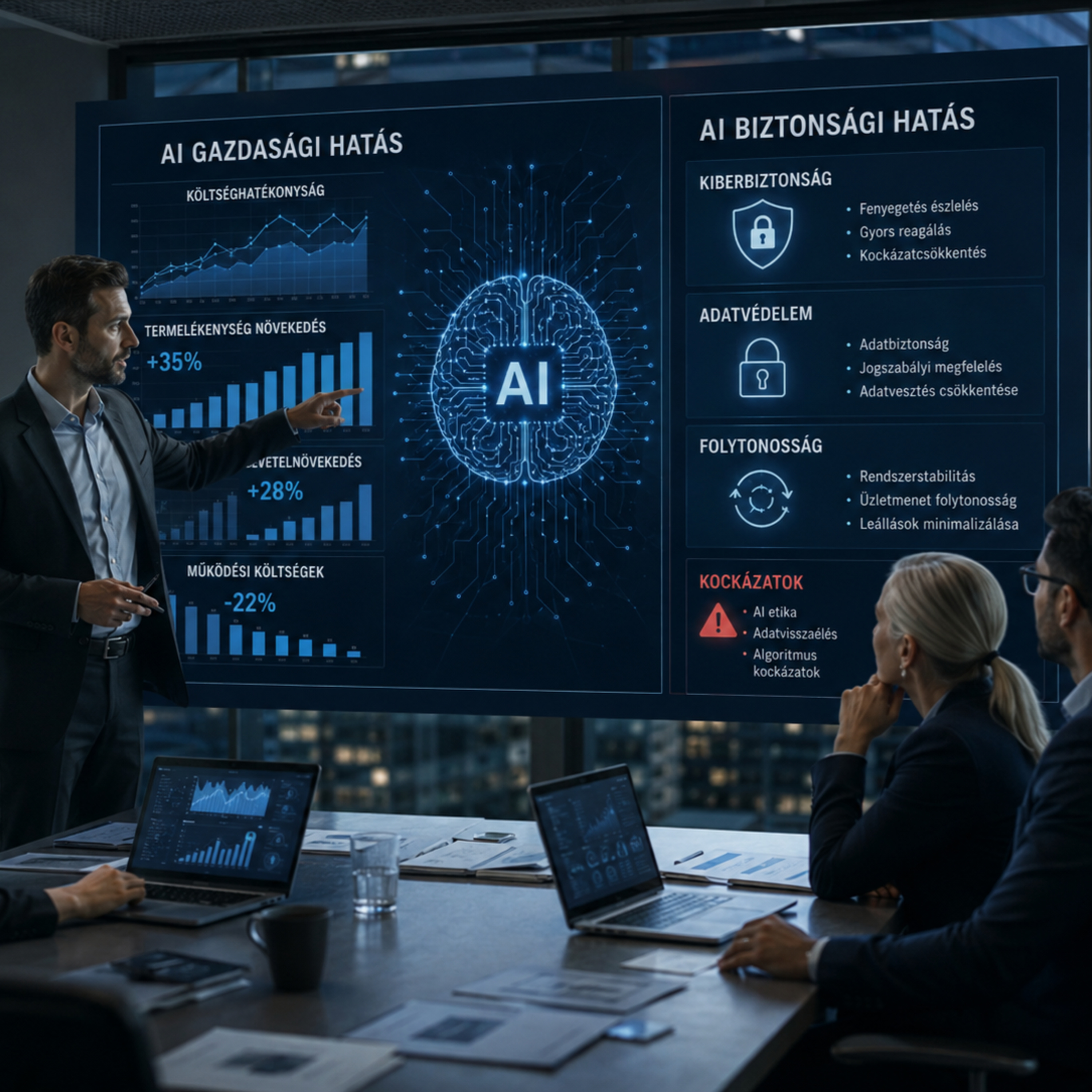A mesterséges intelligencia gazdasági és biztonsági hatása a vállalatok működésére episode artwork