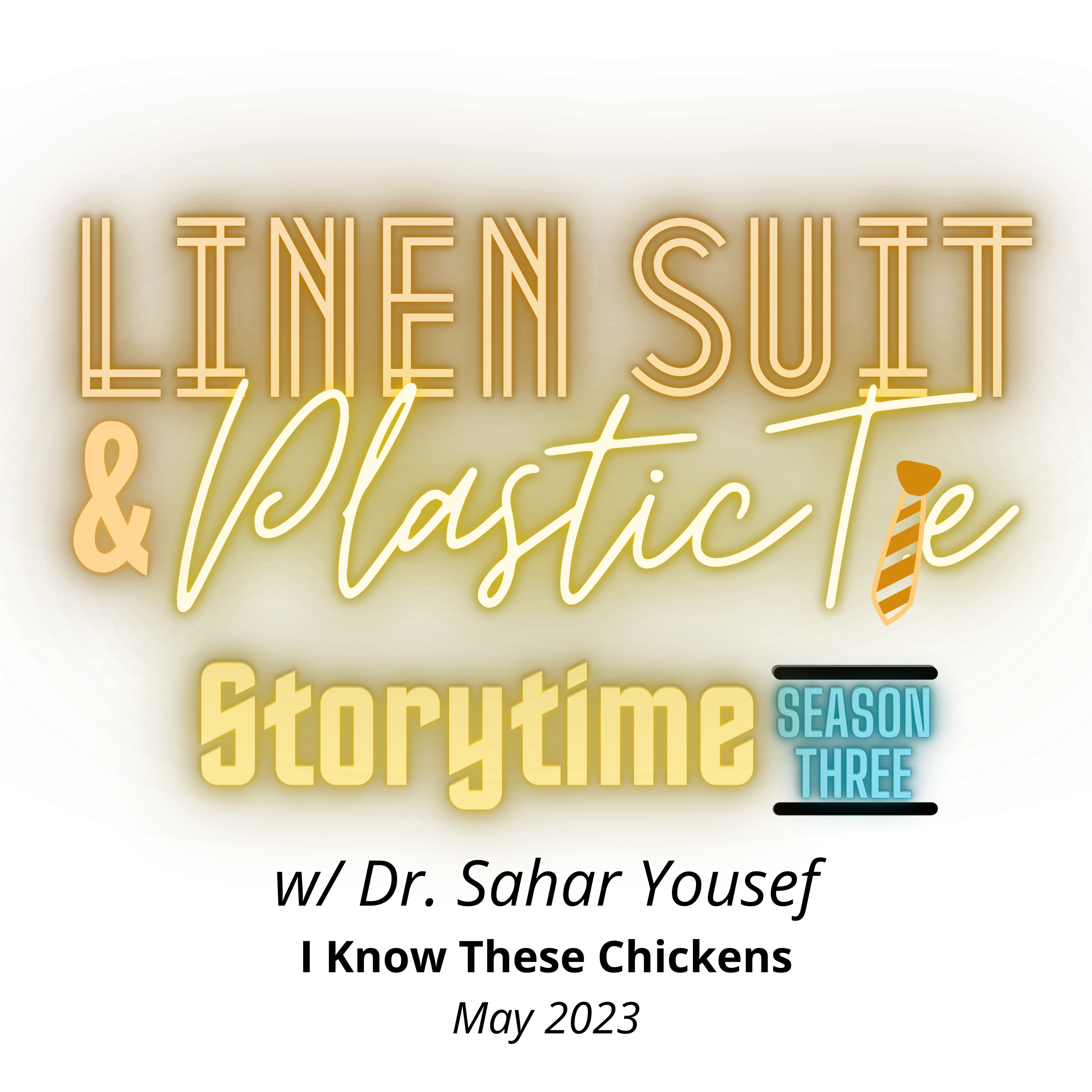 Linen Suit & Plastic Tie