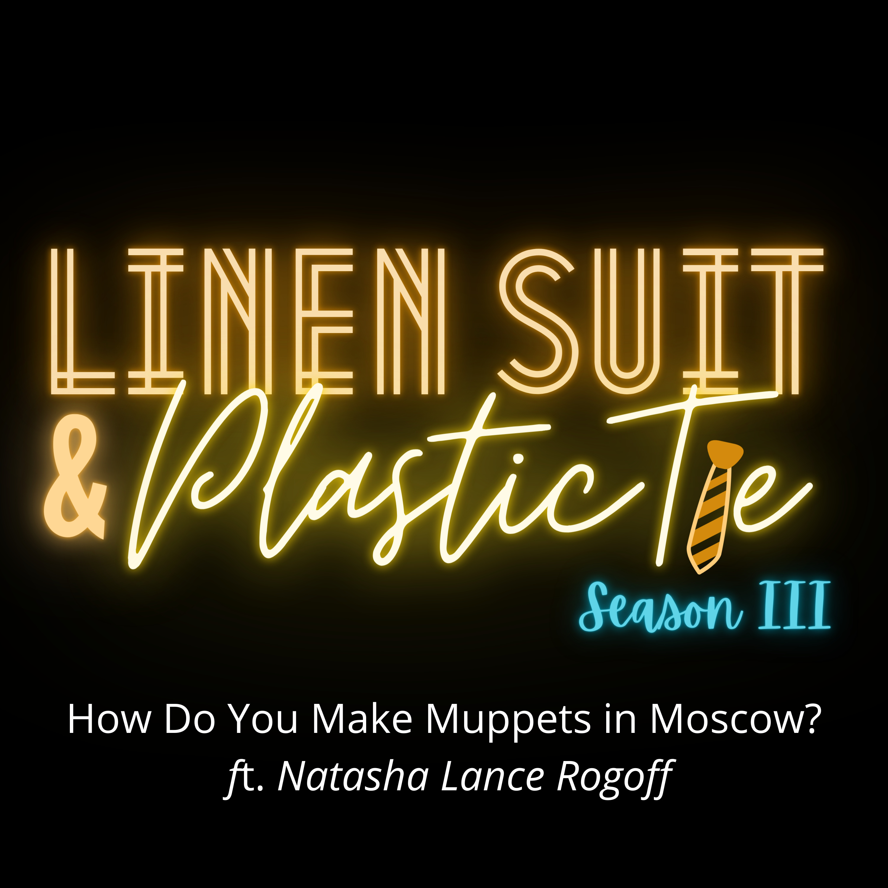 Linen Suit & Plastic Tie