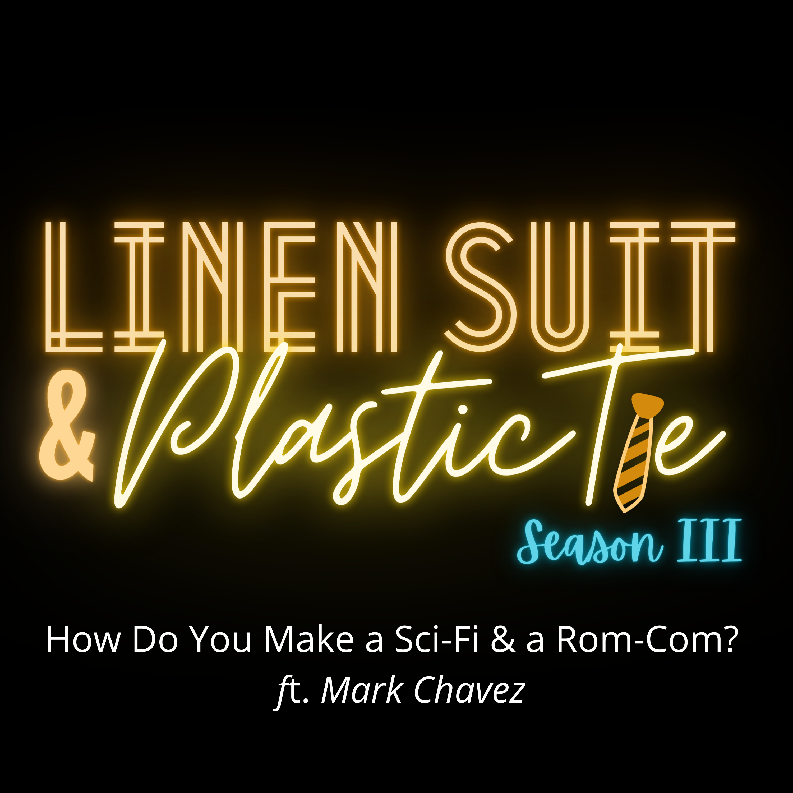 Linen Suit & Plastic Tie