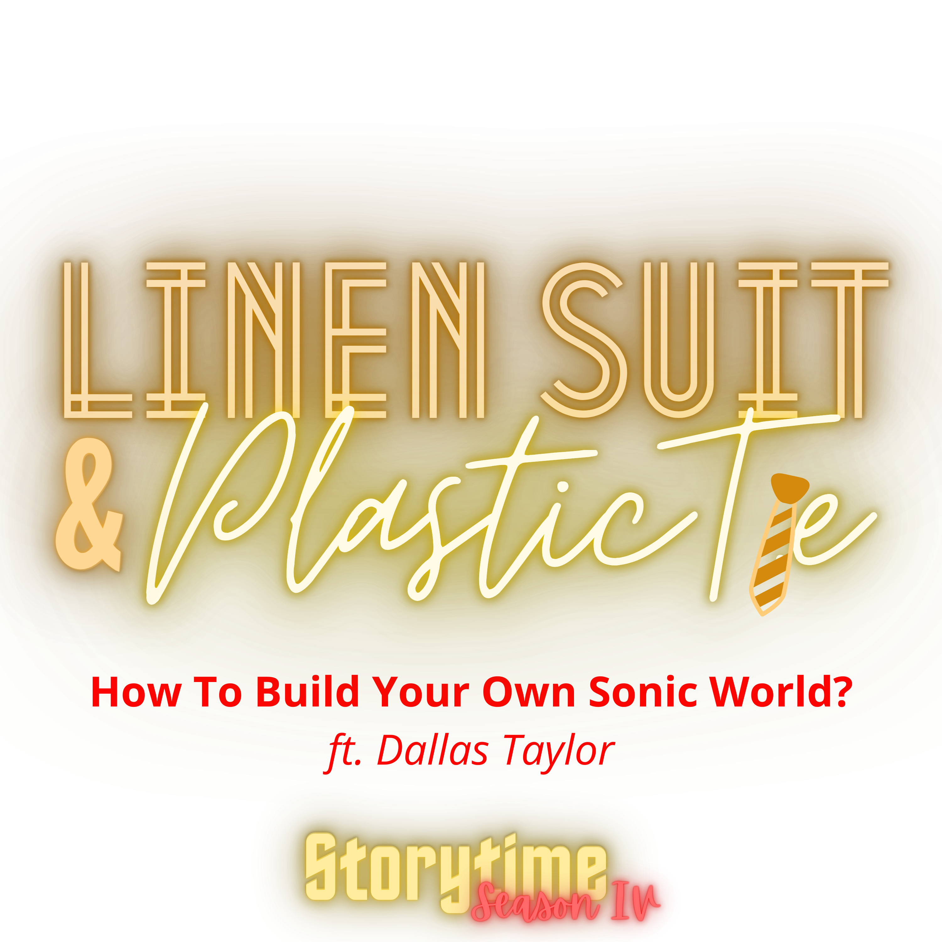 Linen Suit & Plastic Tie