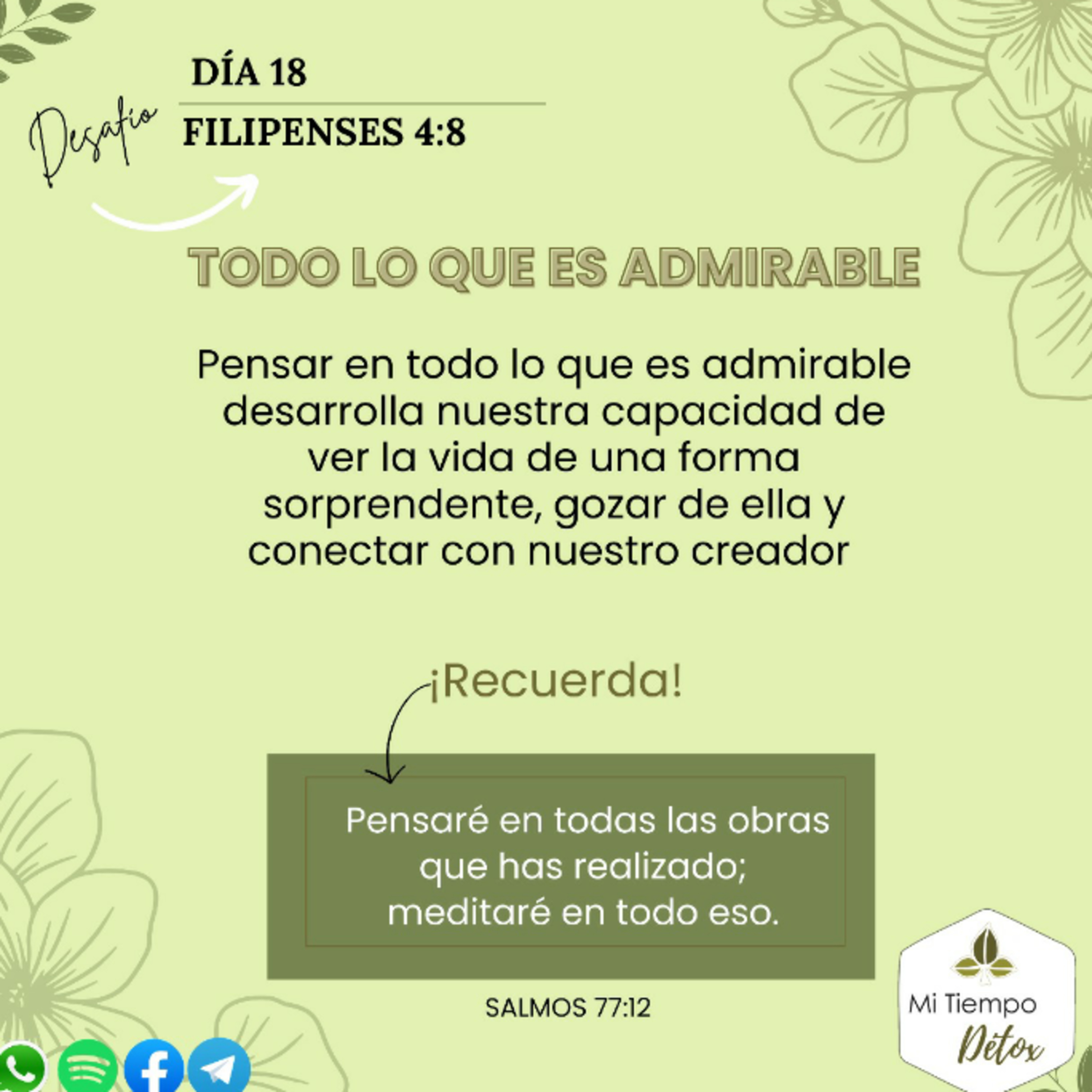 Día 18 - Desafío filipenses 4: 8 episode artwork
