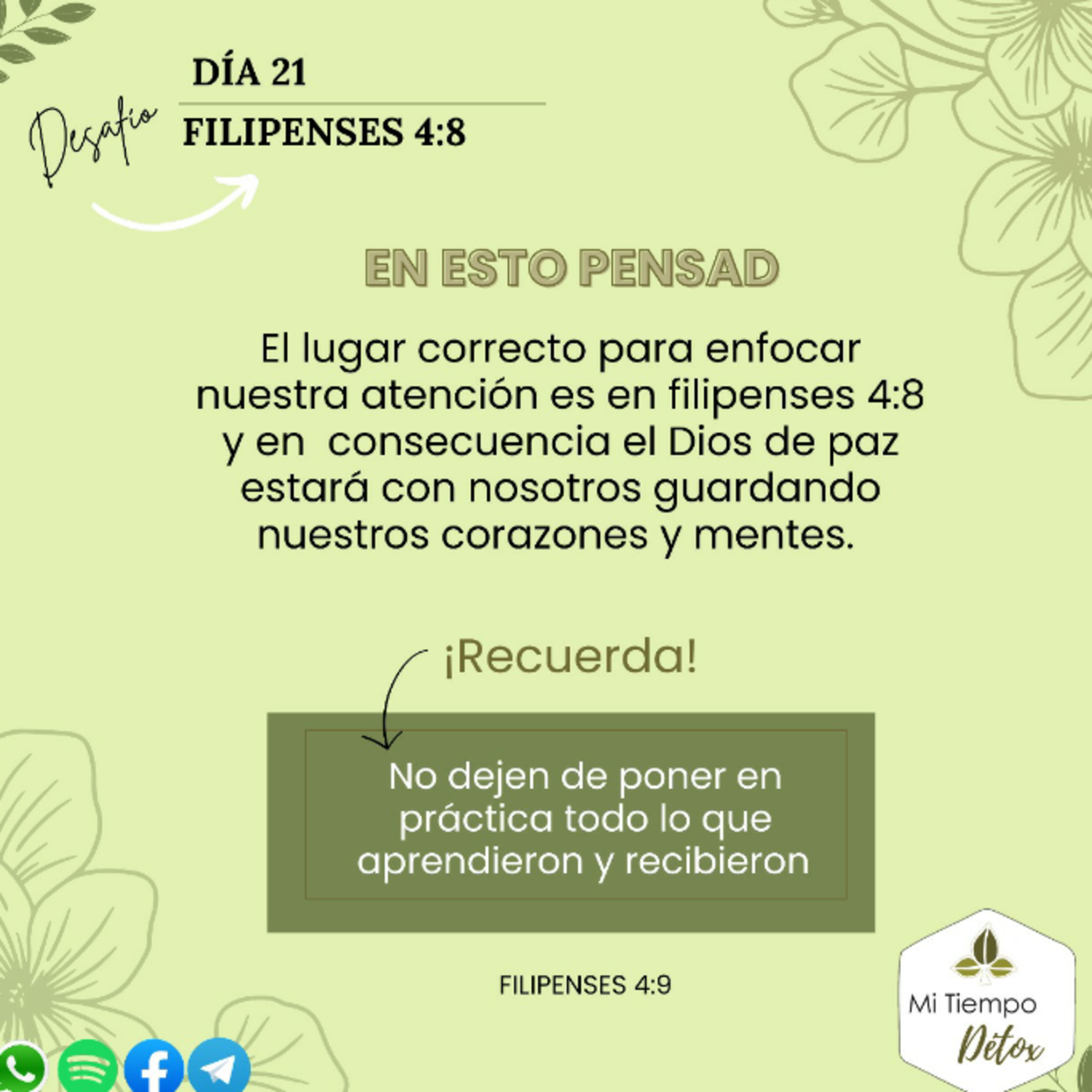 Día 21 - Desafío filipenses 4: 8 episode artwork