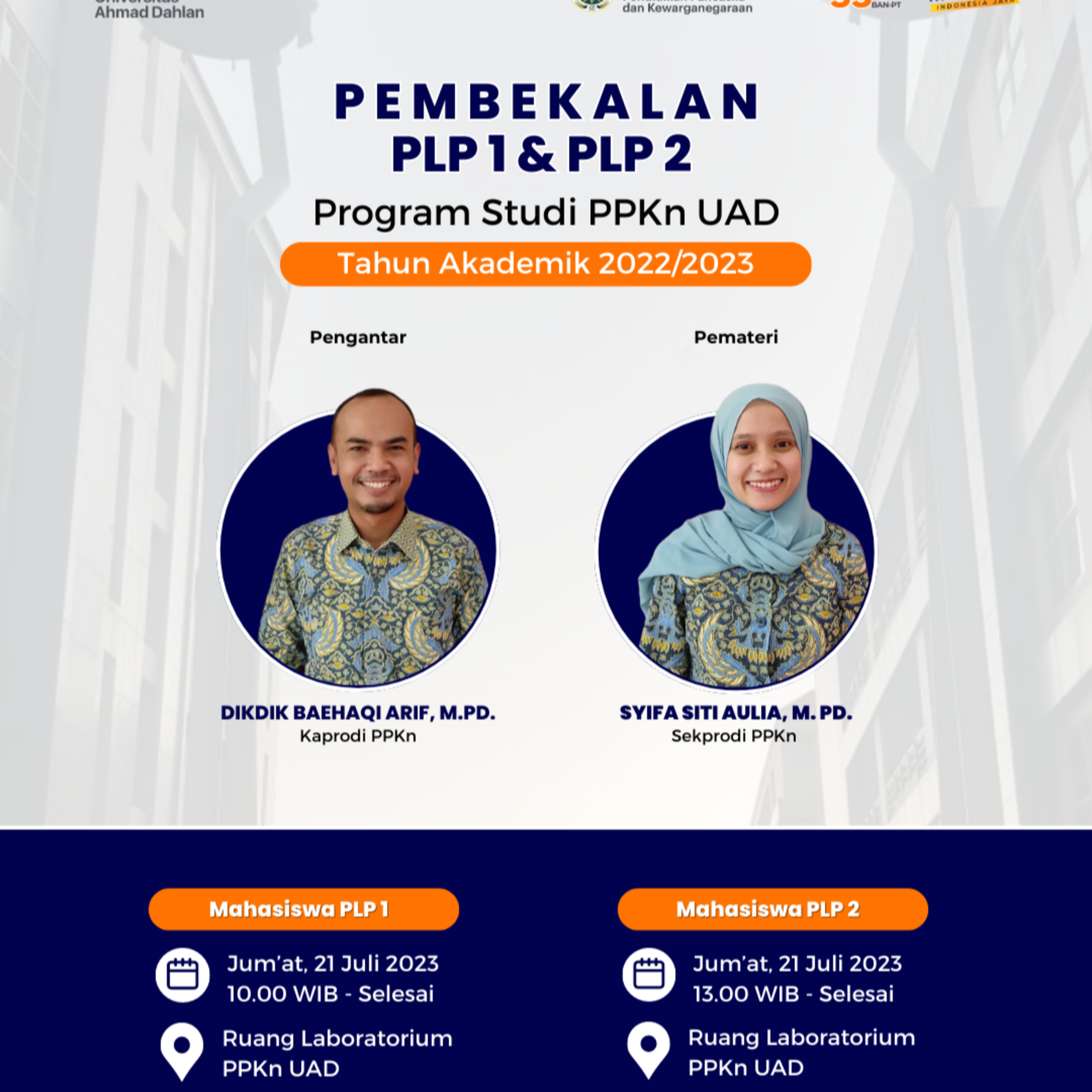 Pengantar Pembekalan PLP 2 TA 2022-2023
