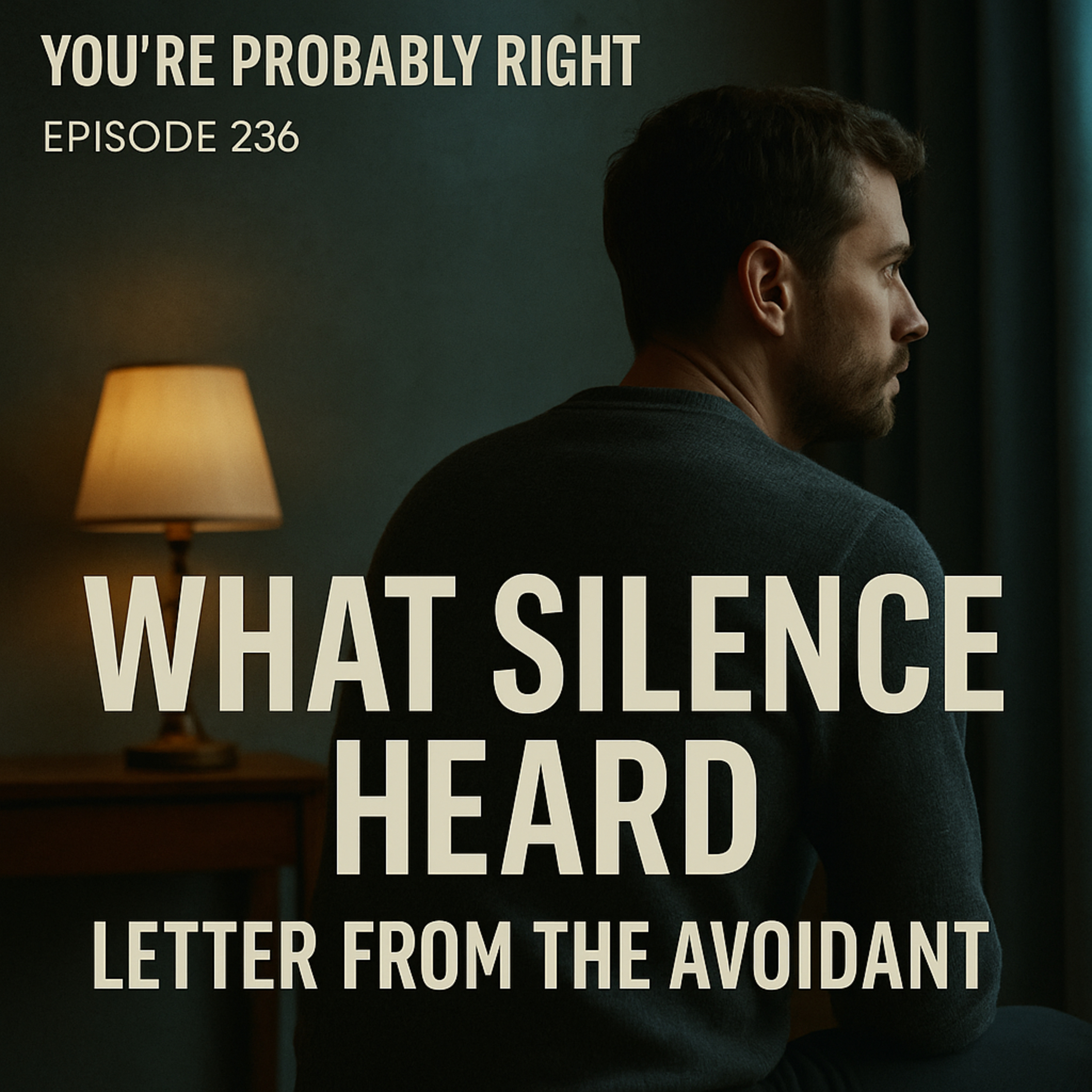 Ep 236 – What Silence Heard: A Letter from the Avoidant | You're Probably Right Podcast