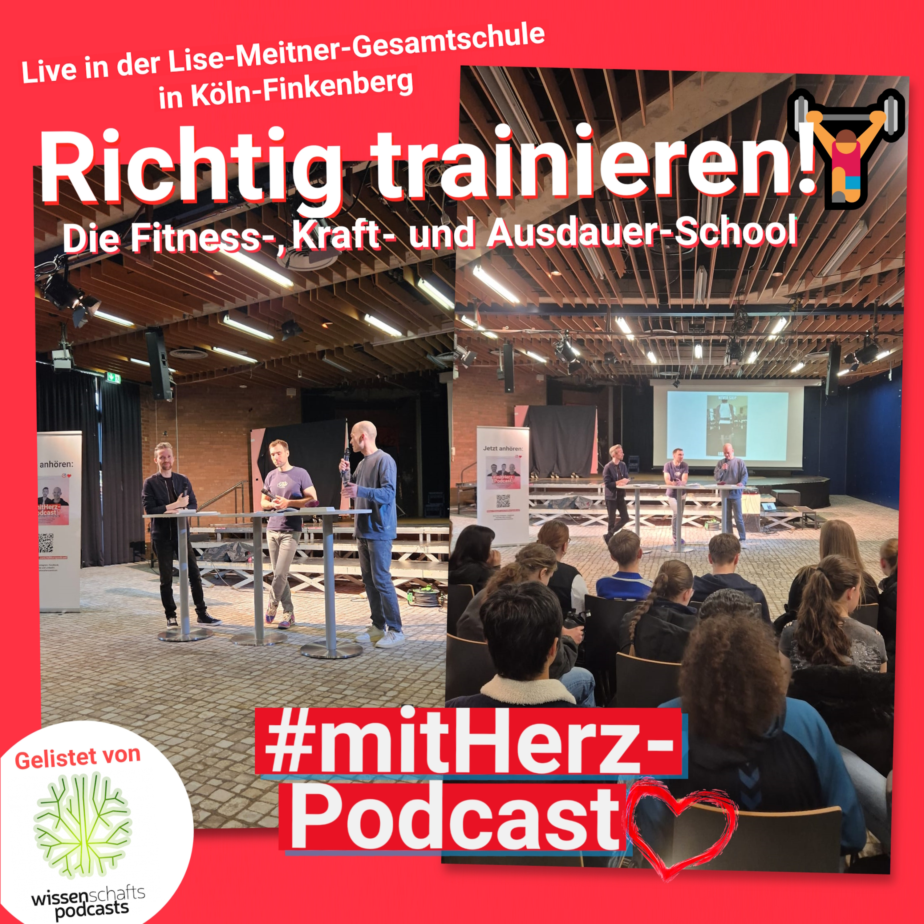 #mitHerz-Podcast: Richtig trainieren! Die Fitness-, Kraft- und Ausdauer-School - Live in der Lise-Meitner-Gesamschule Köln episode artwork