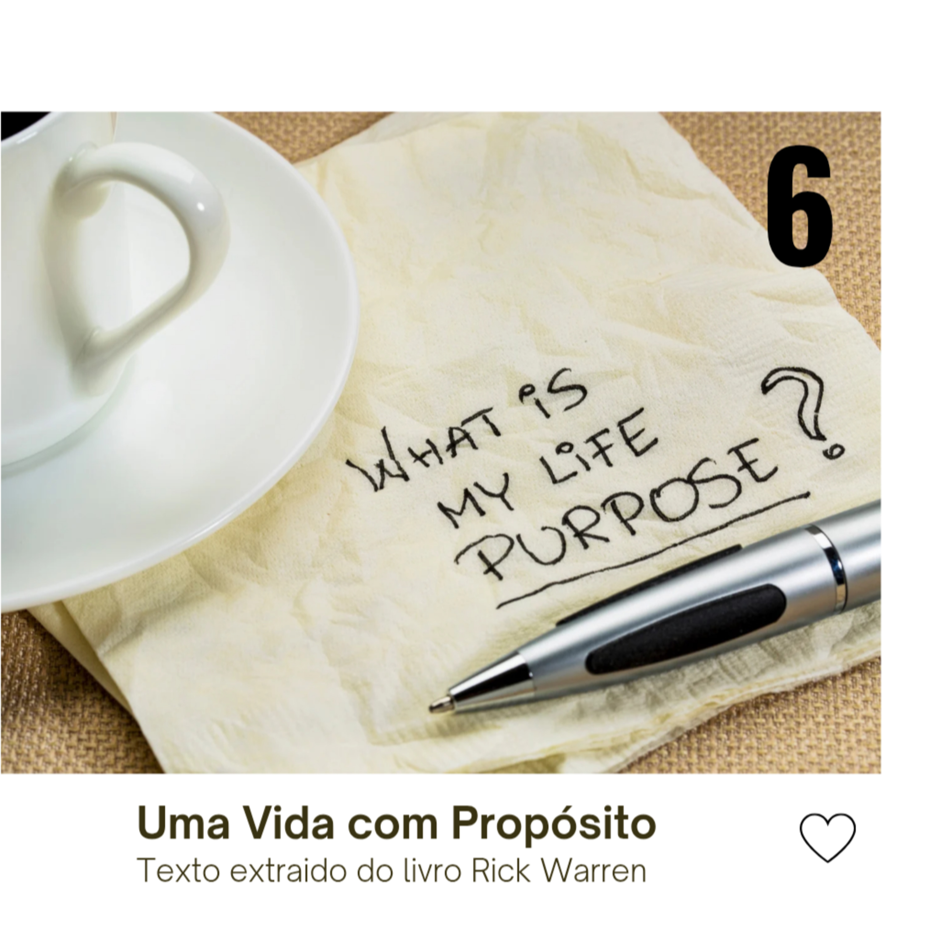 [6] Uma Vida com Propósito  episode artwork