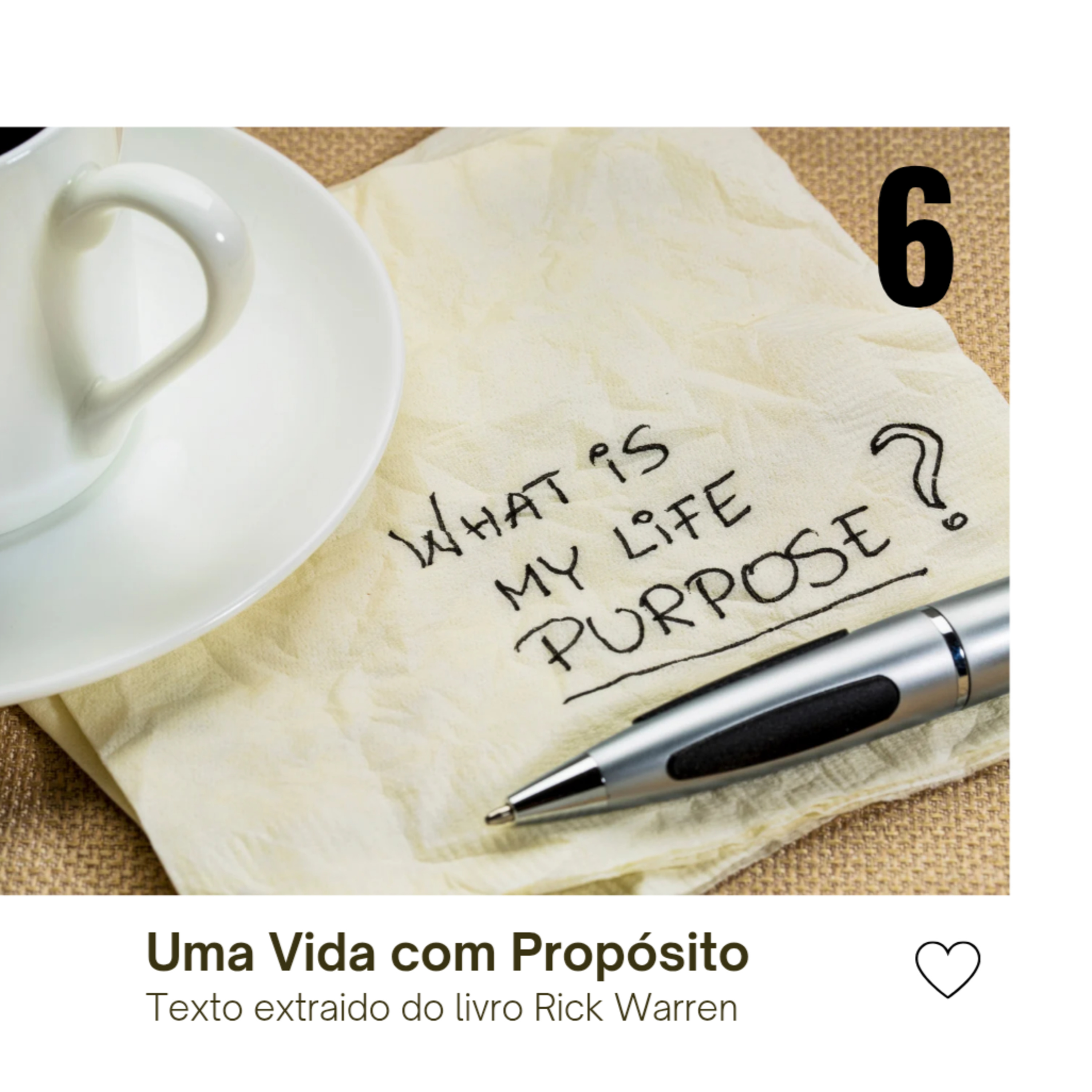 [6] Uma Vida com Propósito  episode artwork