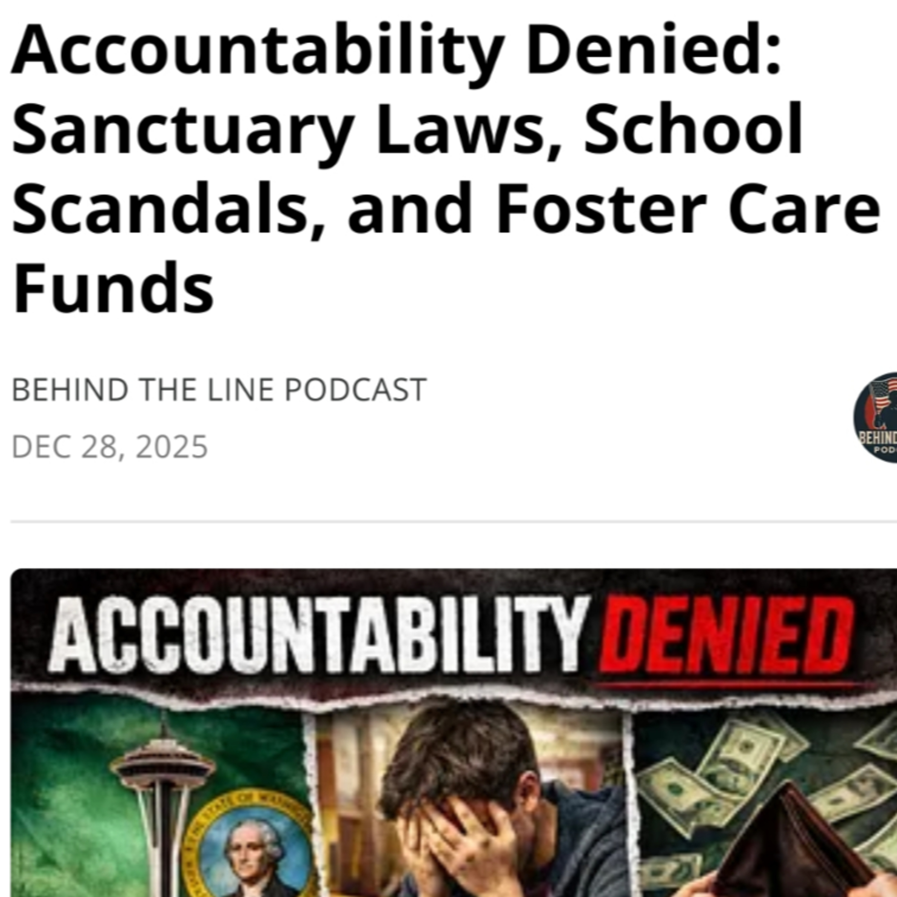 Accountability Denied: Sanctuary Laws, School Scandals, and Foster Care Funds