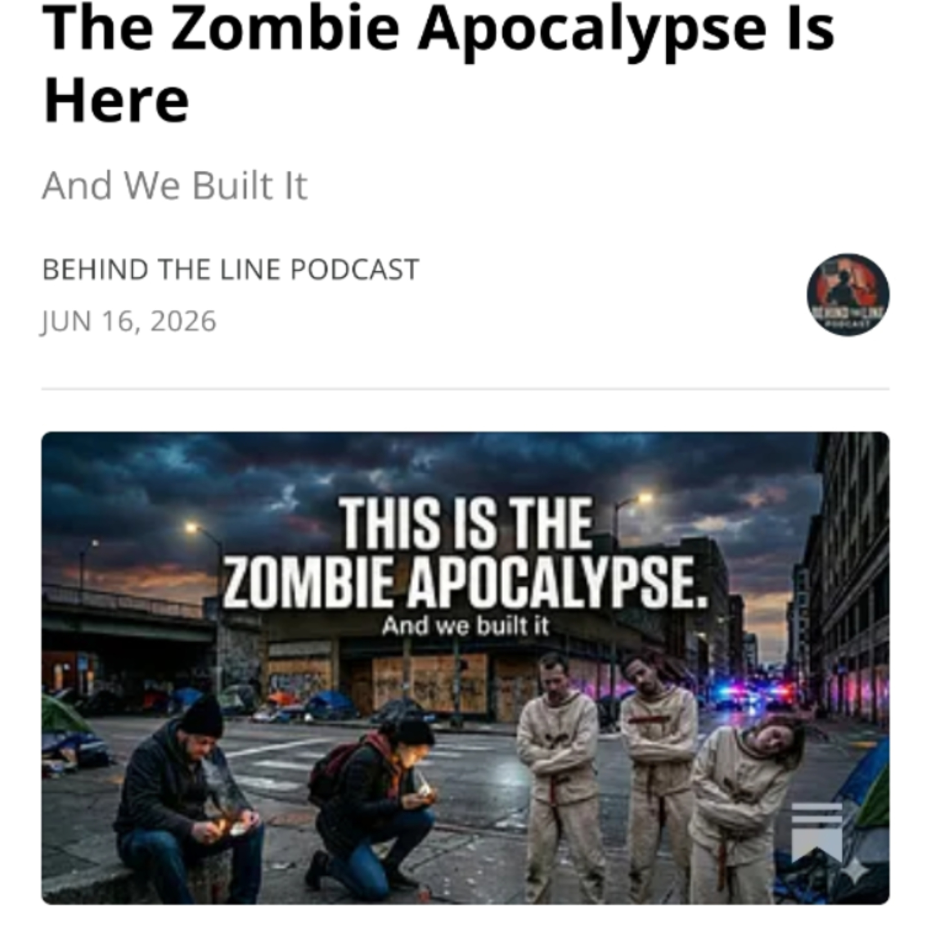 This Is The Zombie Apocalypse  episode artwork