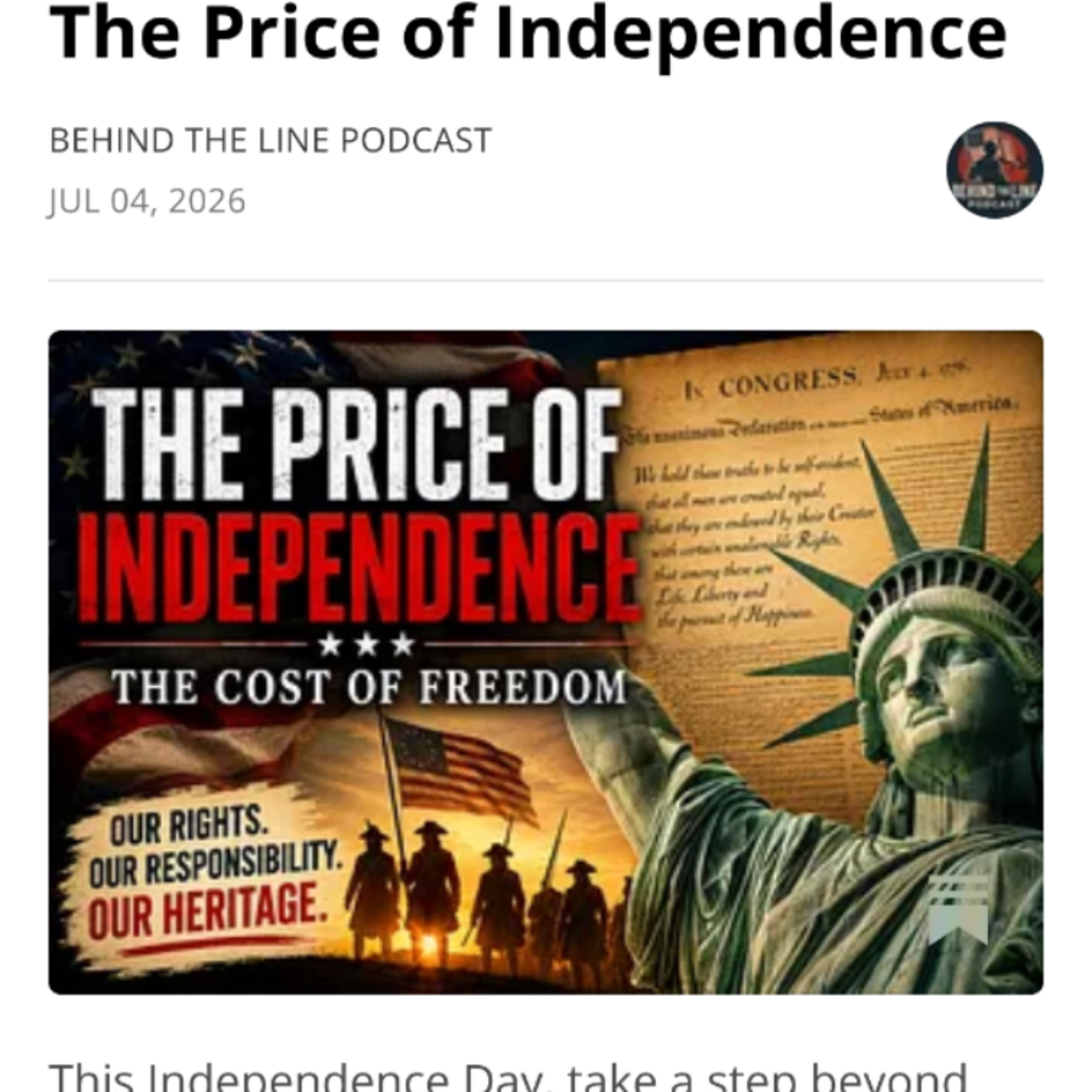 The Price of Independence