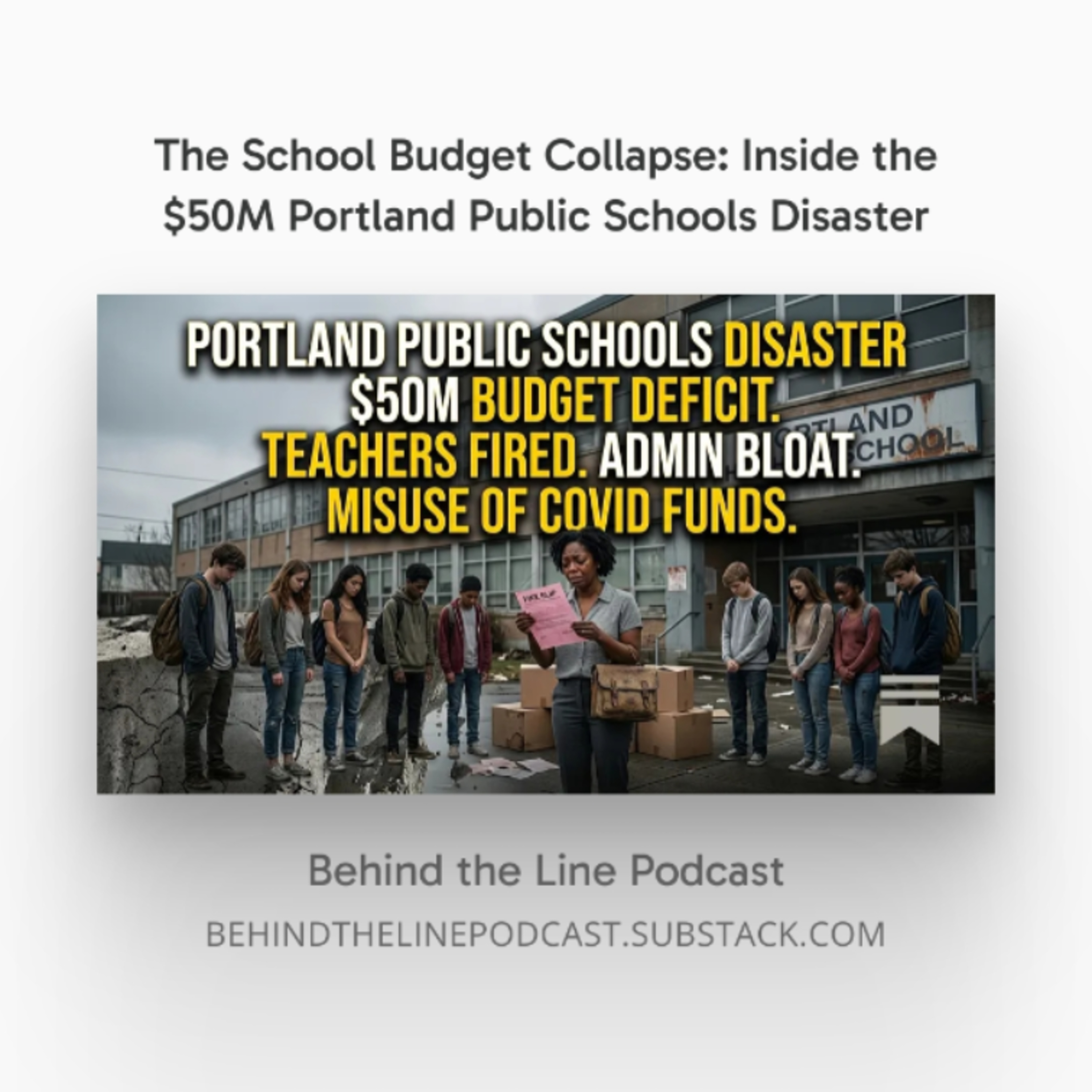 The School Budget Collapse: Inside the $50M Portland Public Schools Disaster episode artwork