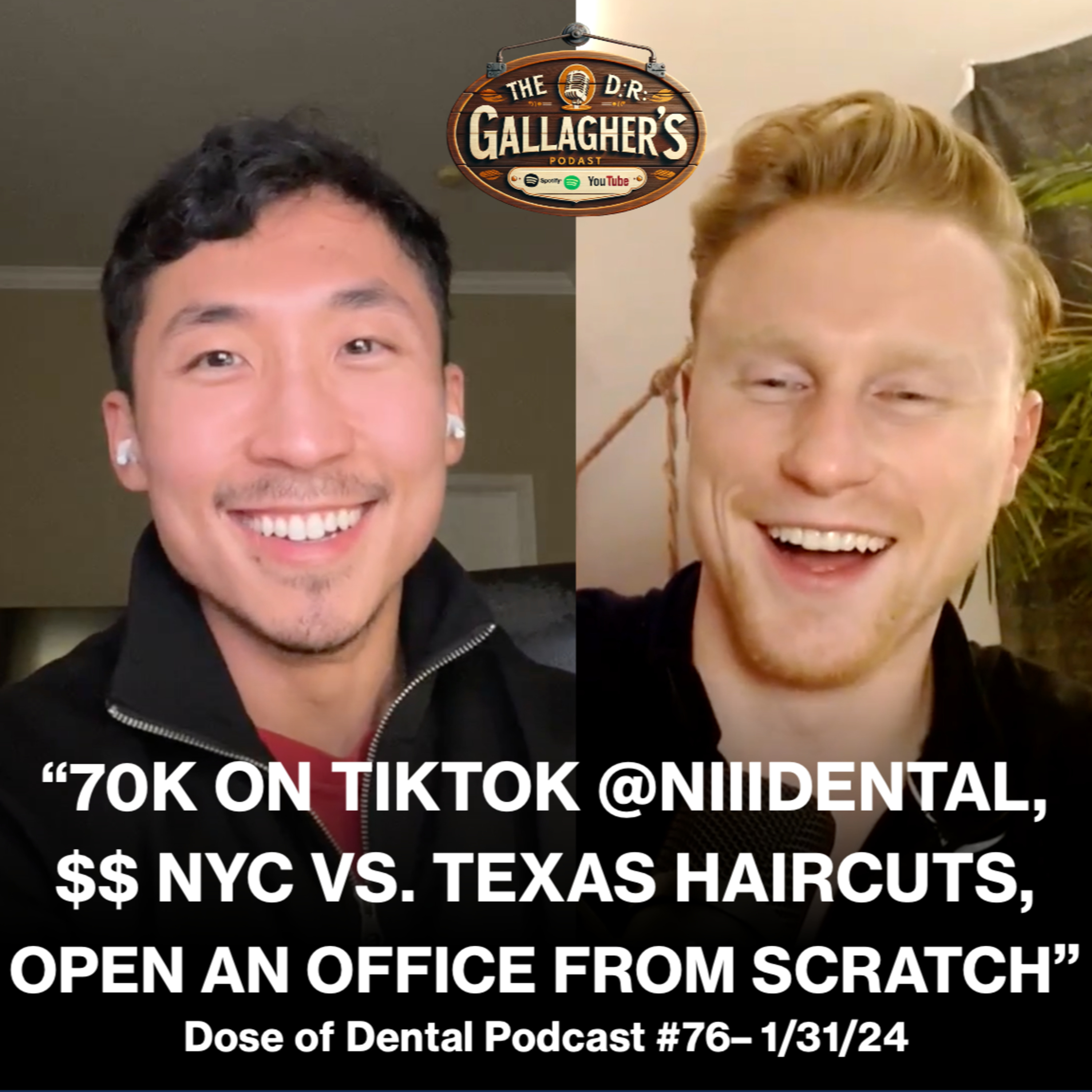 Starting A Dental Practice From Scratch, Literally Walking Door To Door, $$ NYC vs. Texas Haircuts, Marketing As A Dentist, 70k on TikTok @niiidental episode artwork