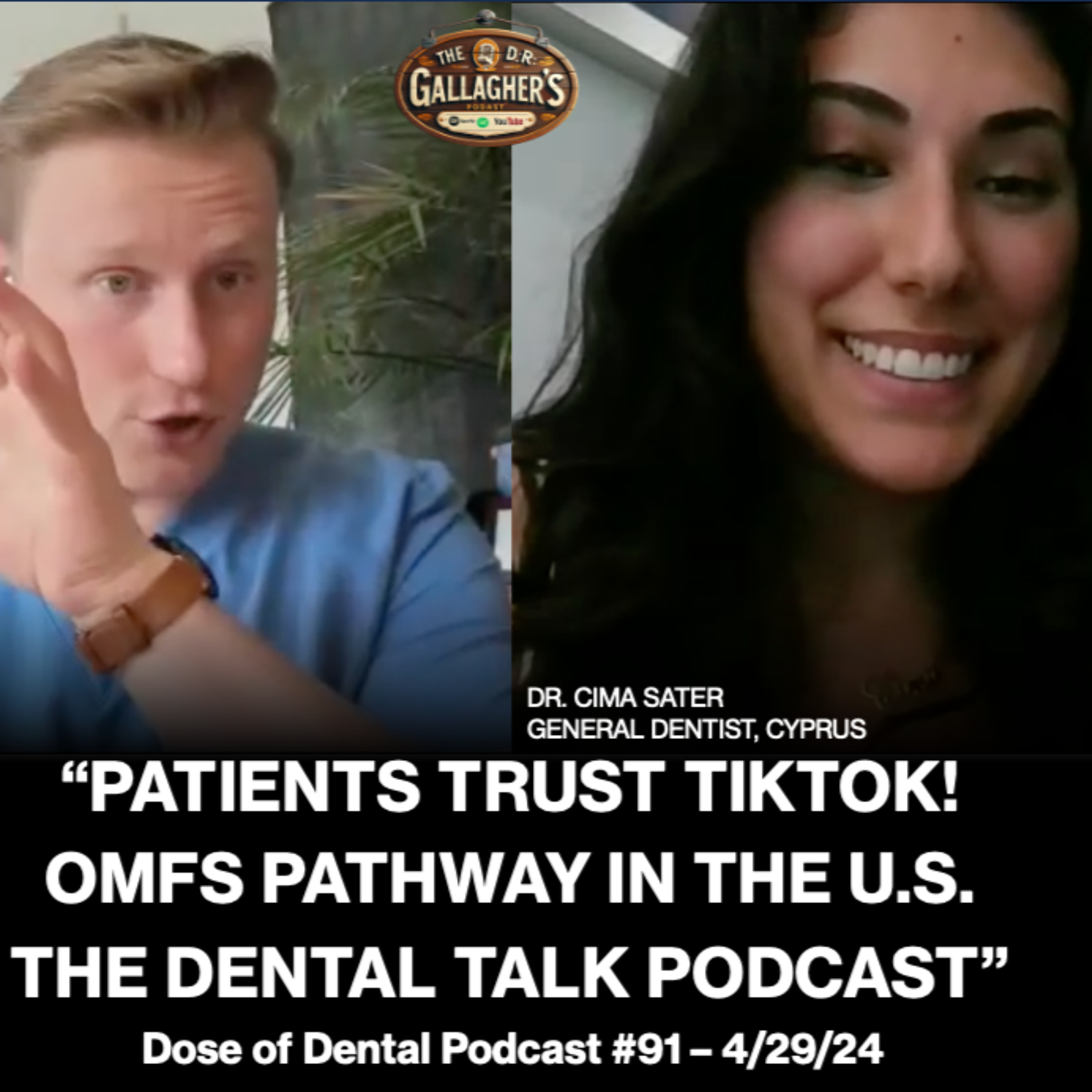 OMFS Pathway In The U.S., 4-Year vs. 6-Year OMFS Residency, Patients Trust TikTok More Than Providers Now!” a Podcast Interview & Chat with Dr. Cima Sater of @thedentaltalk Podcast  episode artwork