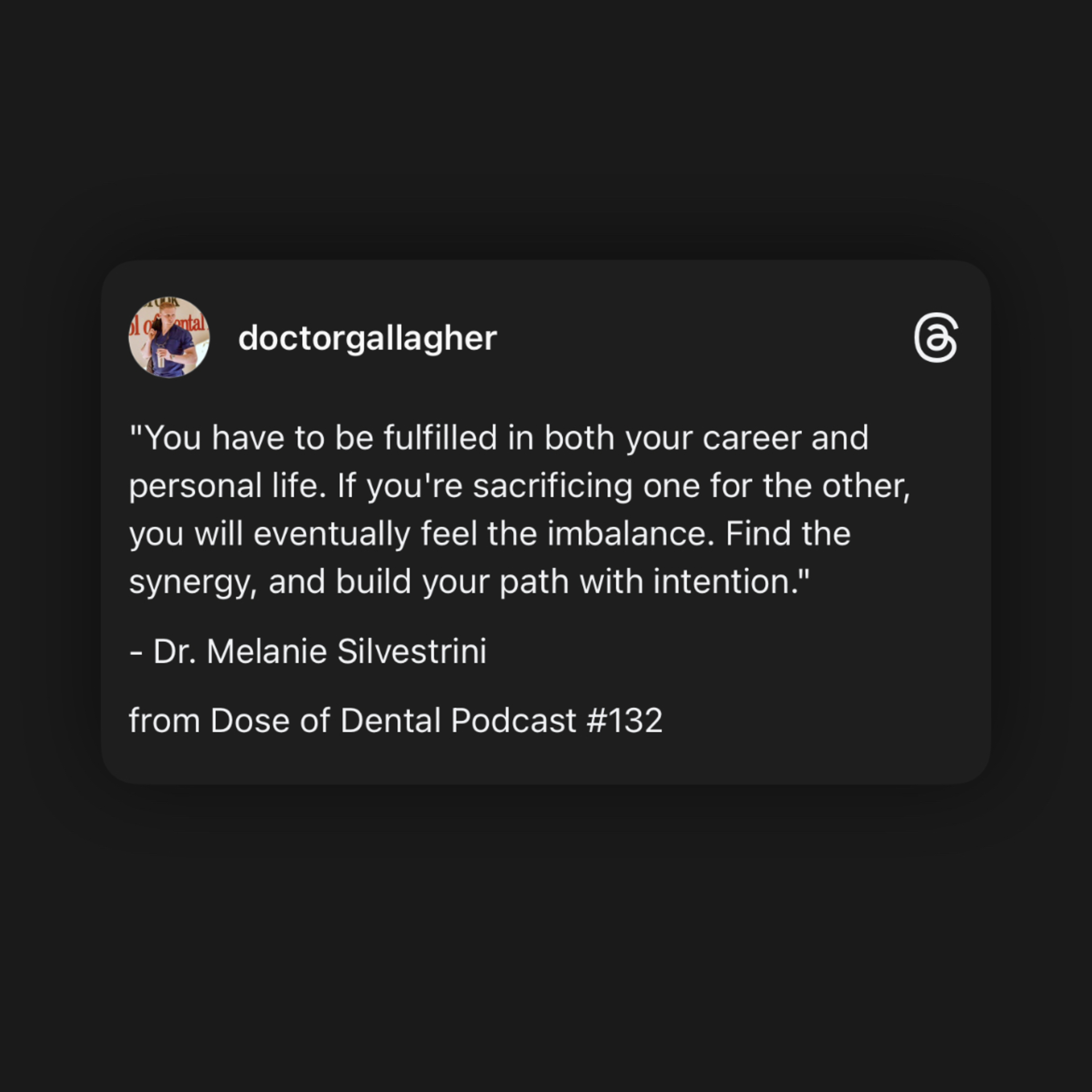 *Dr. Melanie Silvestrini Quote on 1st Finding Balance Btwn Career & Personal Life*