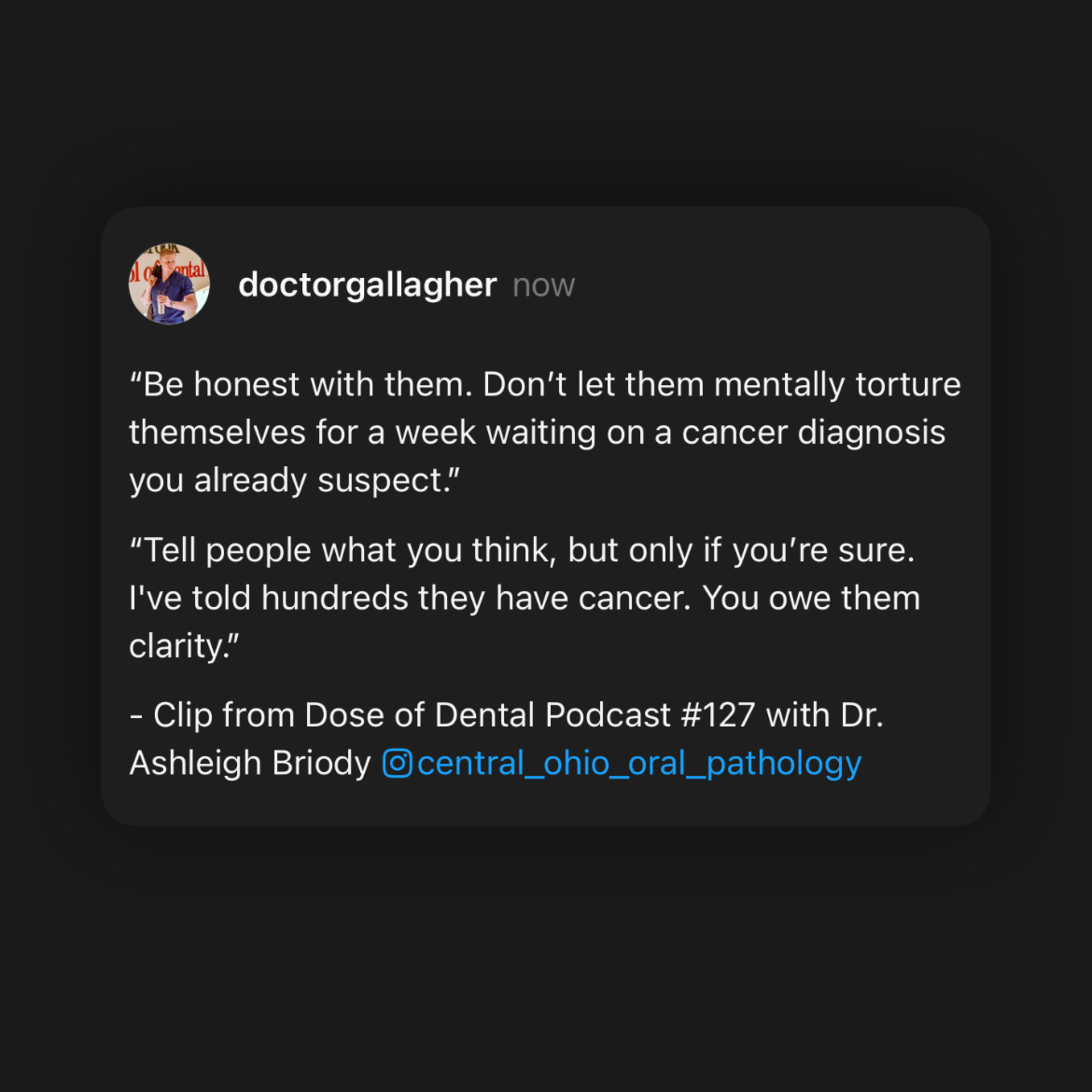 *Cancer Diagnosis Can Be Tough, But You Owe Patients Clarity*